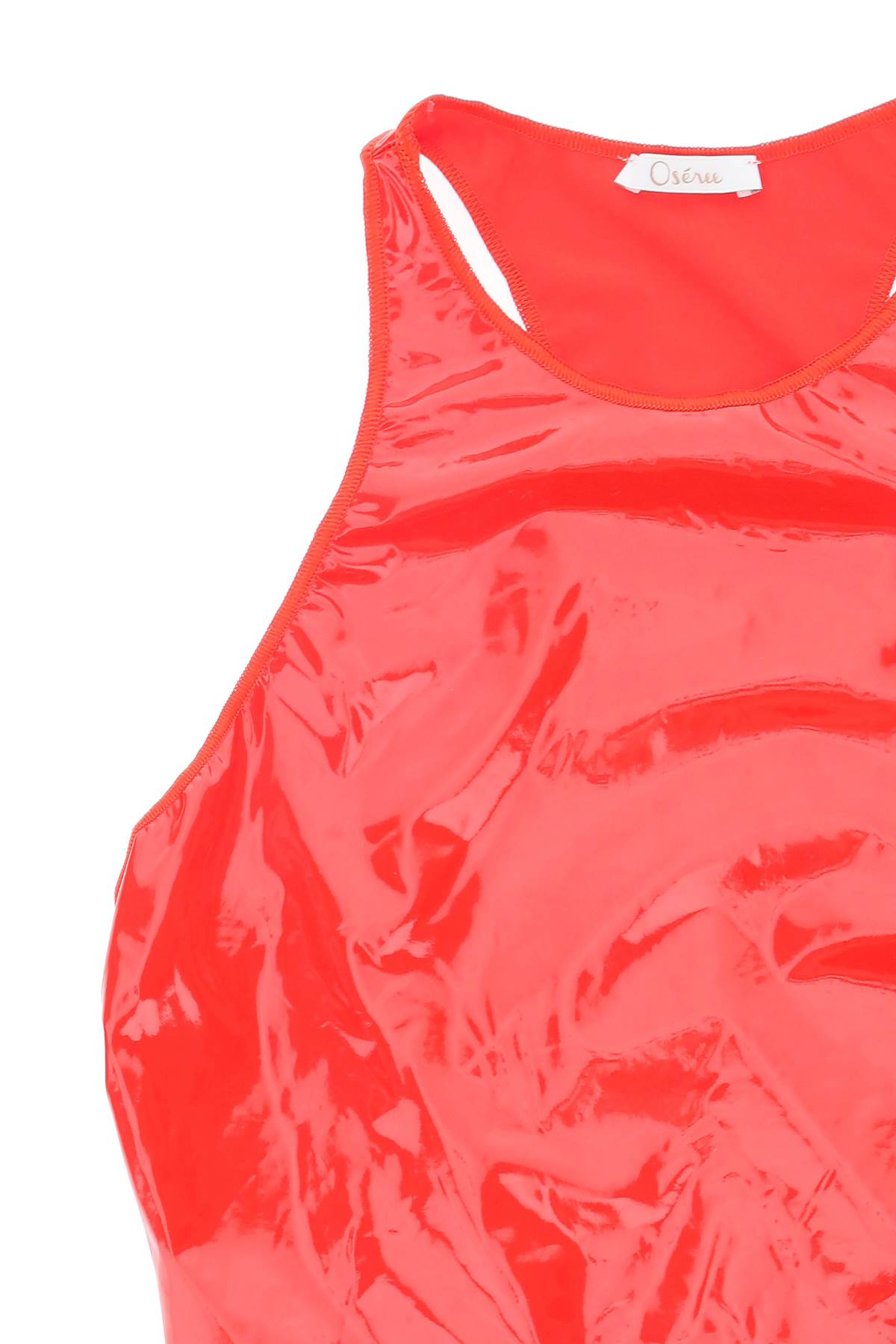 Shop Oseree Latex Bikini Set In Red (red)