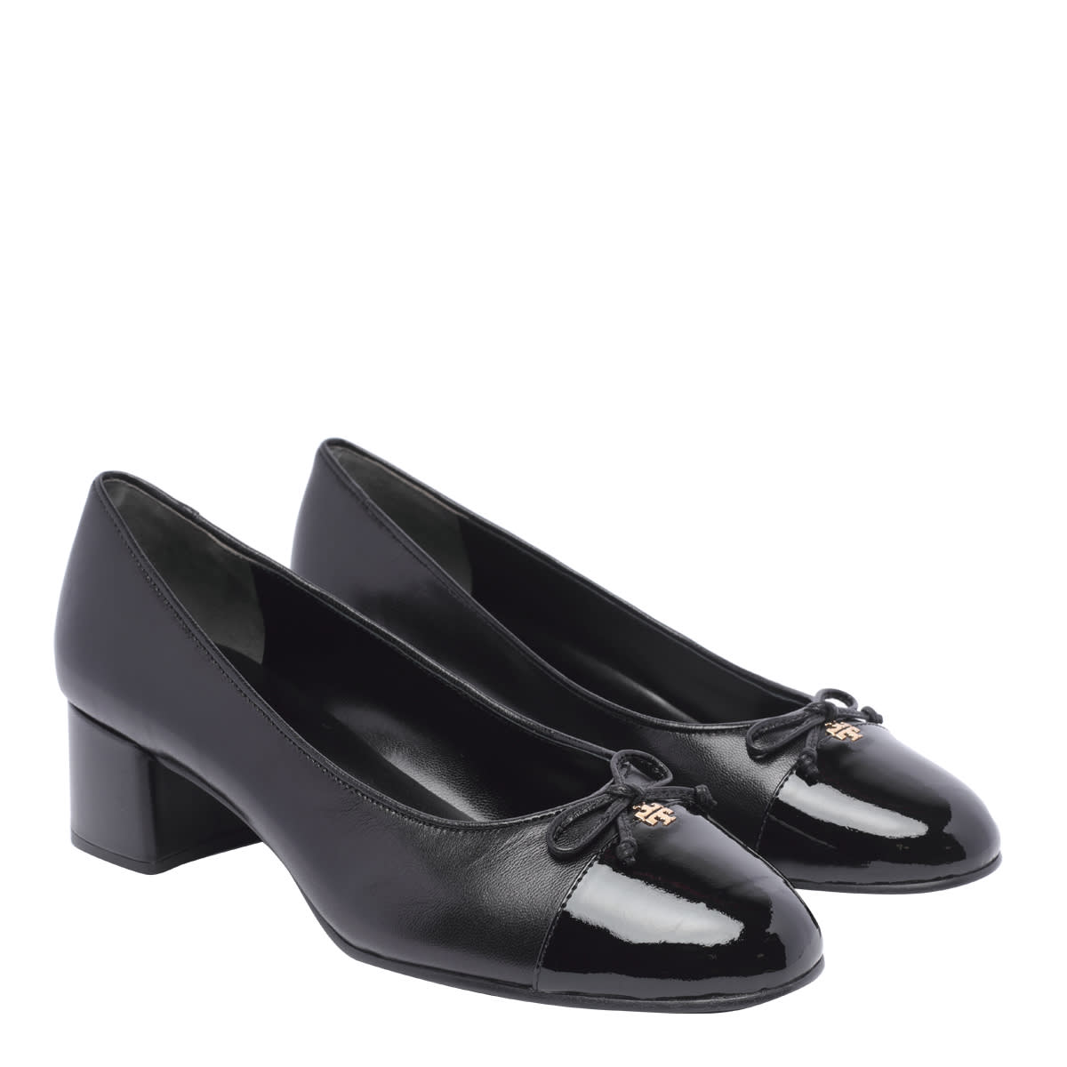 Shop Tory Burch Bow Pumps In Black