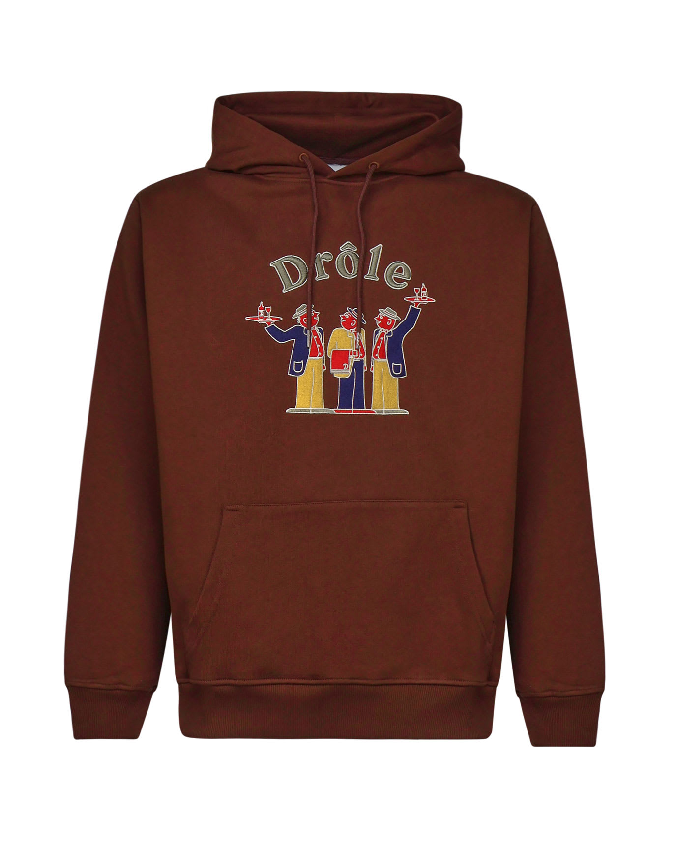 Shop Drôle De Monsieur Le Hoodie Crillon In Marrone