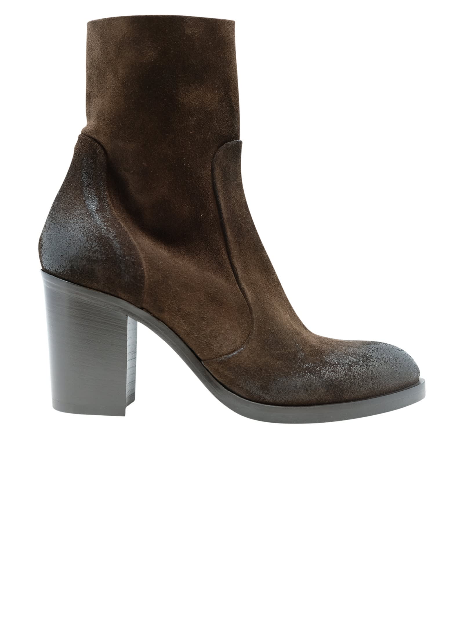 Elena Iachi Suede Leather Ankle Boots