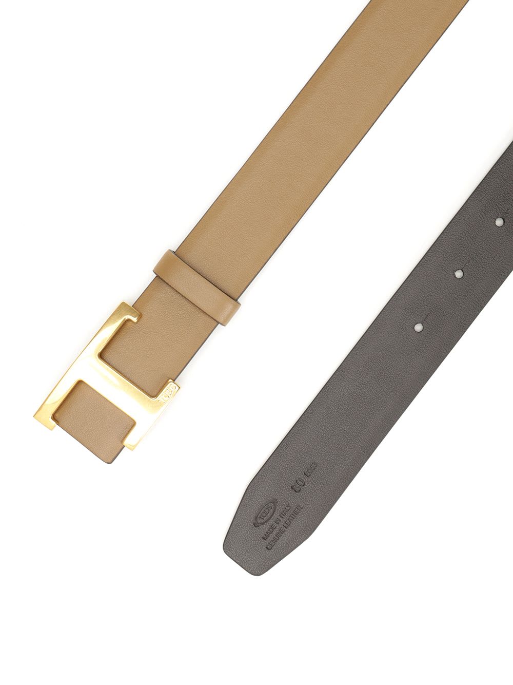 Tod's T Timeless Reversible Belt In Brown