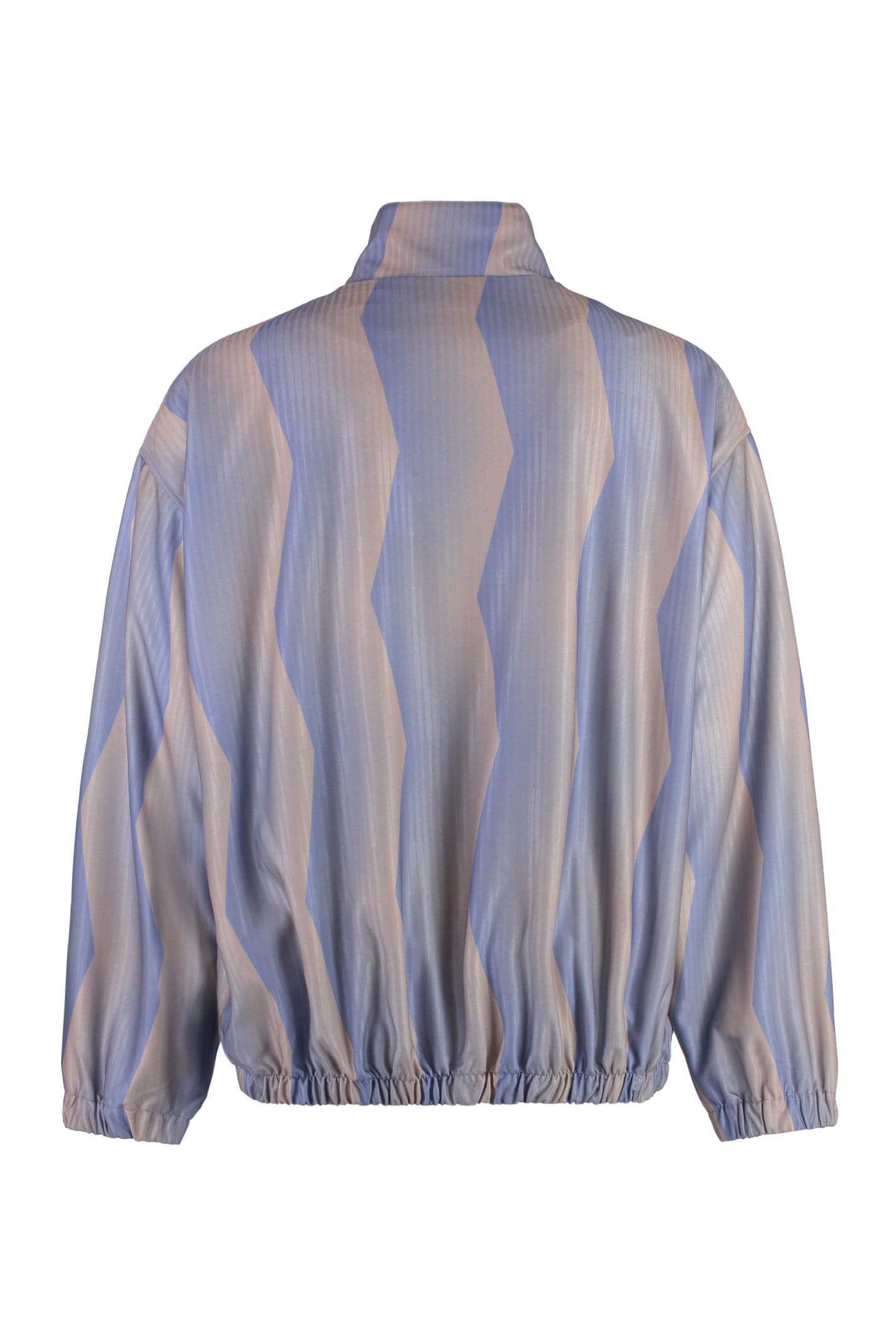 Shop Acne Studios Full-zip Nylon Sweatshirt In Multicolor