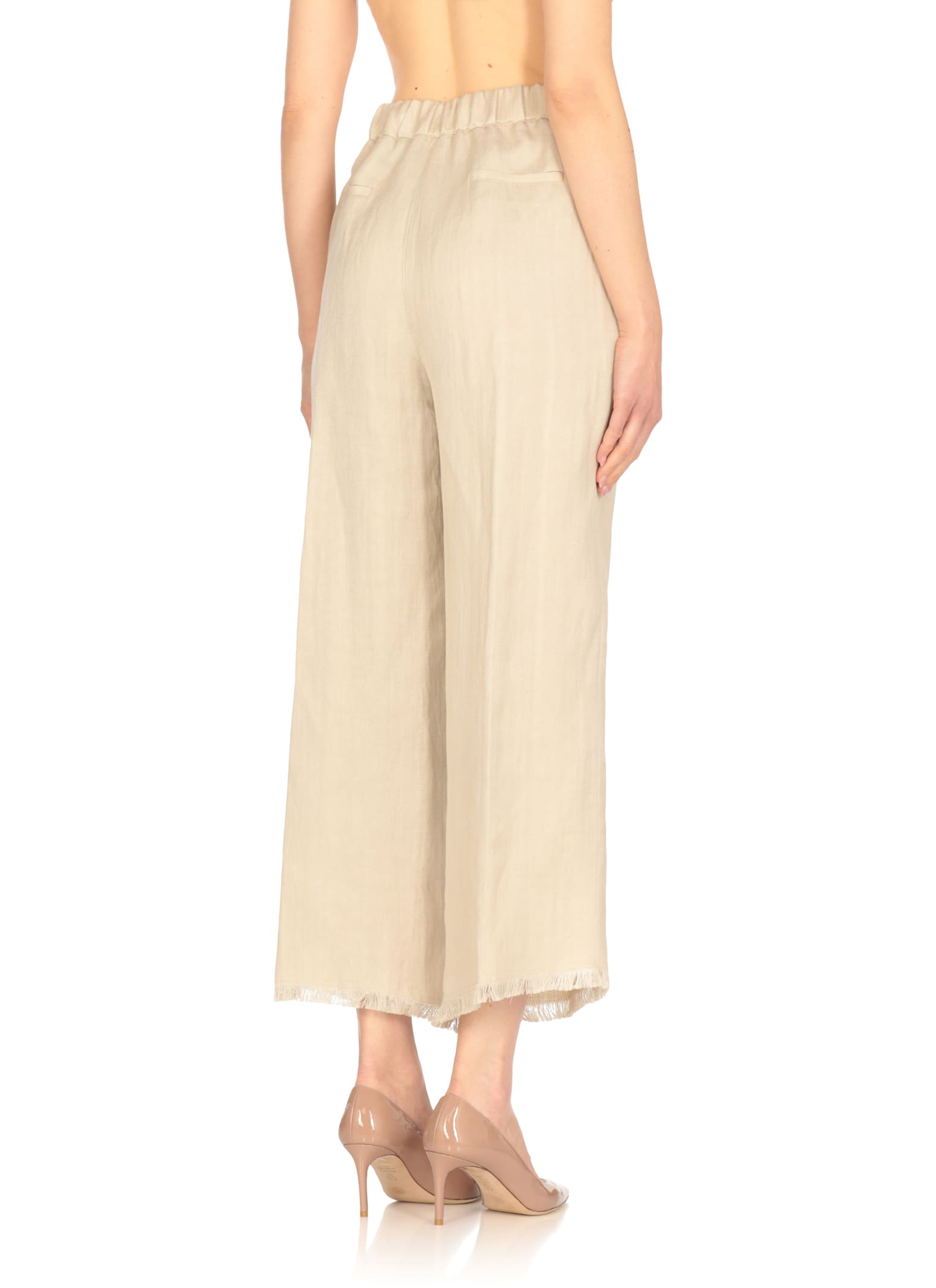 Antonelli Straight Leg Elastic Waist Trousers