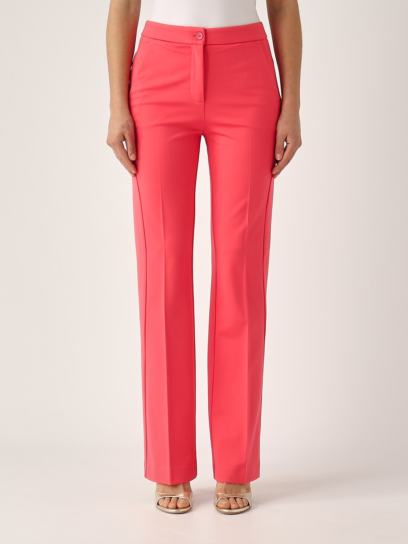Pinko Resta Pantalone Punto Stoffa Trousers In Corallo