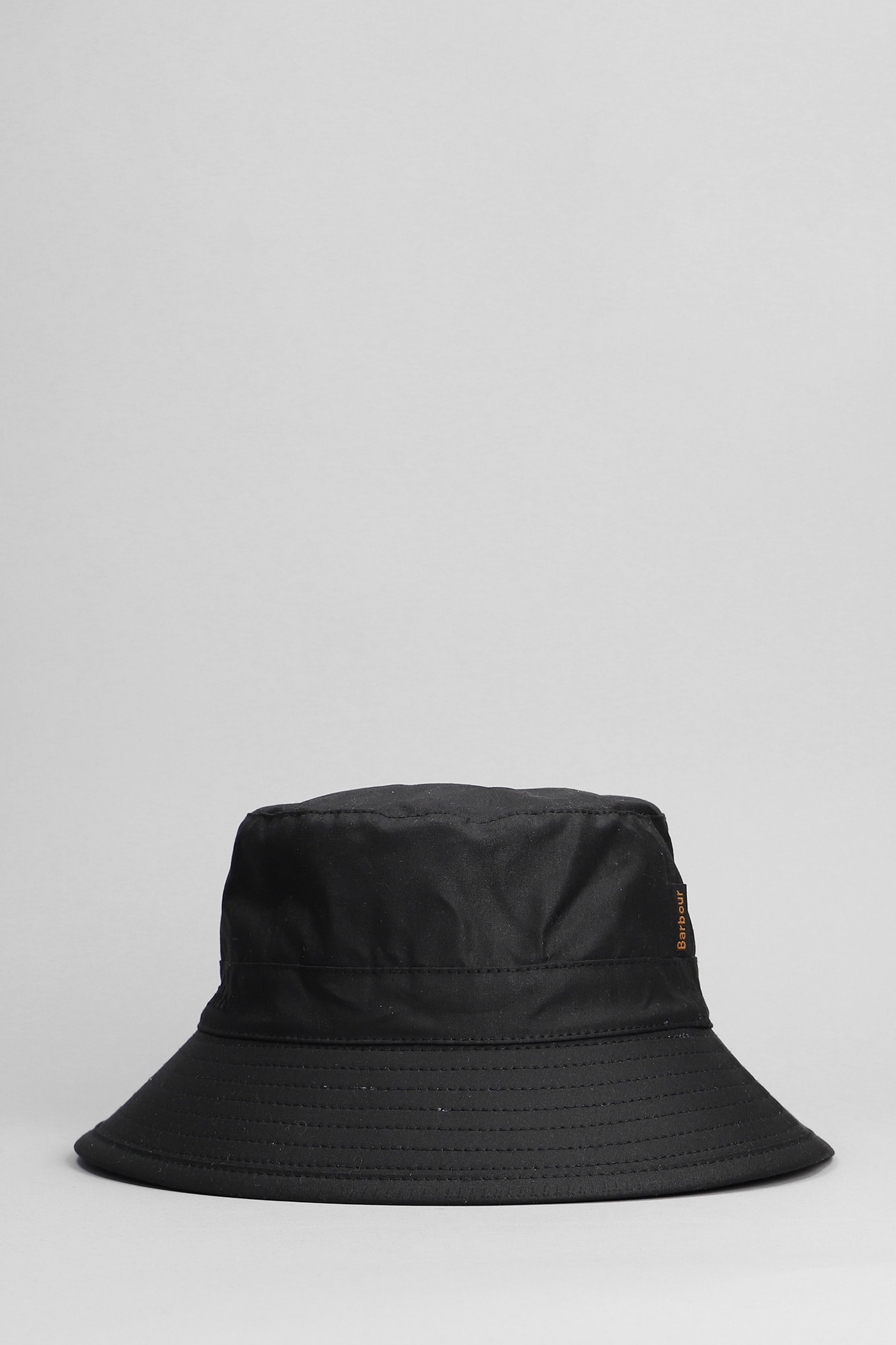 Barbour Wax Bucket Hats In Green Cotton In Black