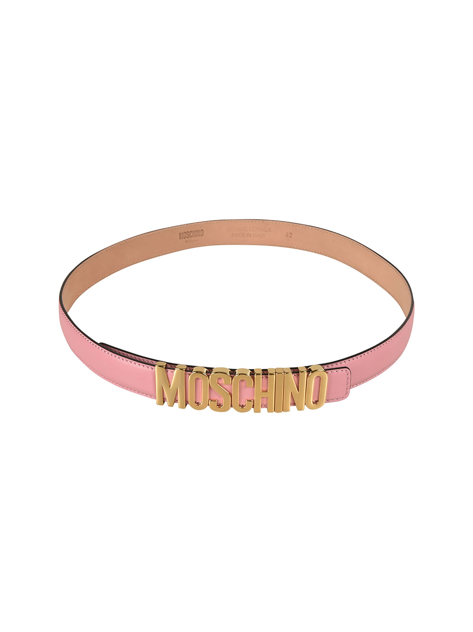 Shop Moschino Lettering Logo Belt In 0181