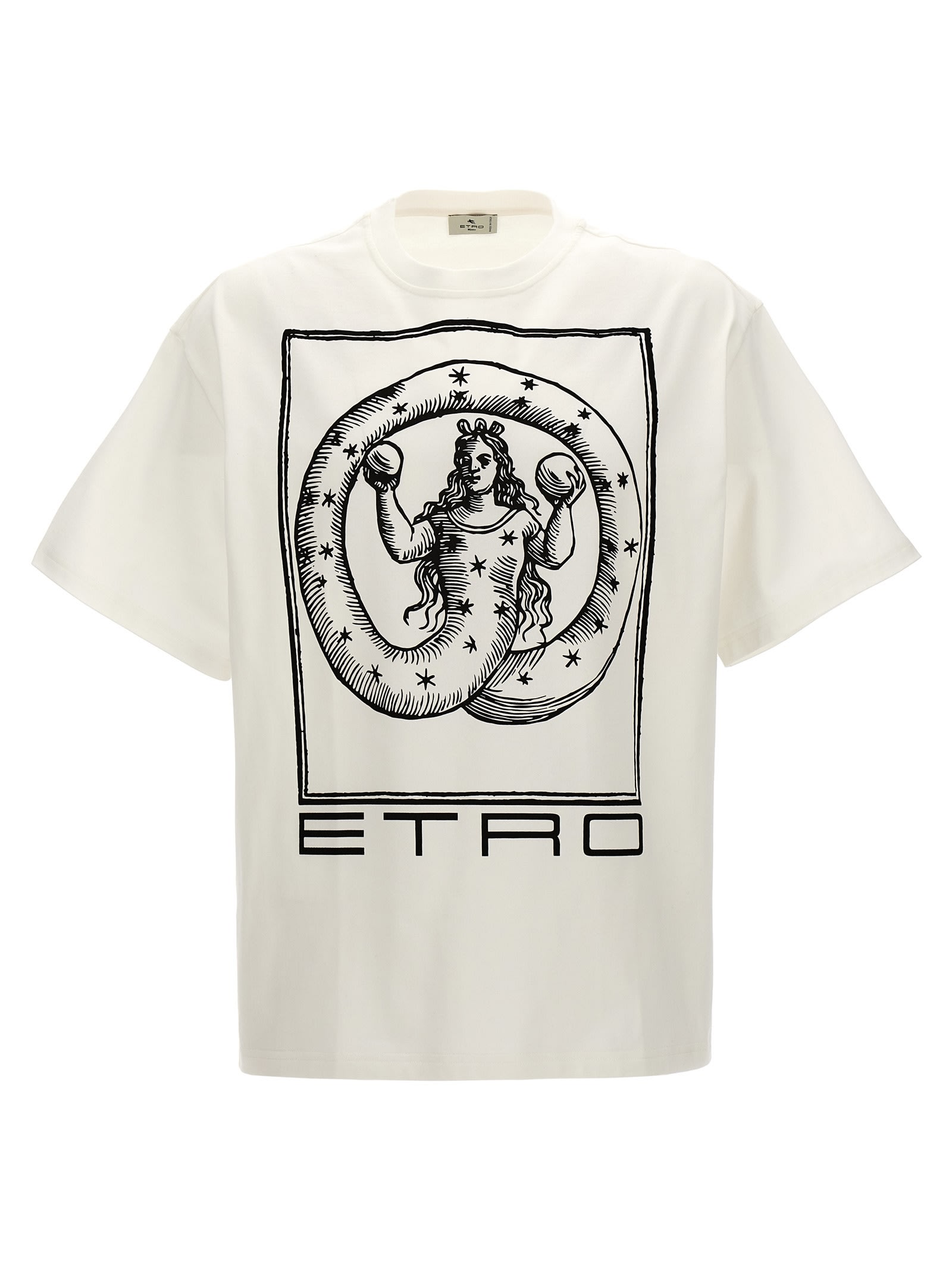 Shop Etro Logo Print T-shirt In Multicolour