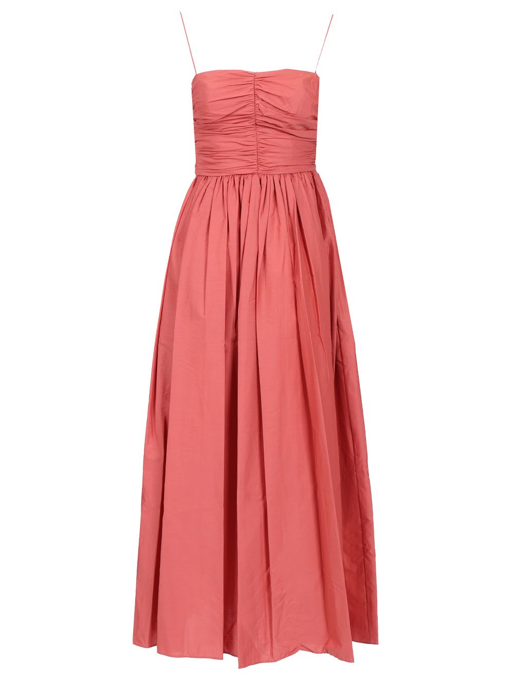 Midi Dress With Gathered Bodice