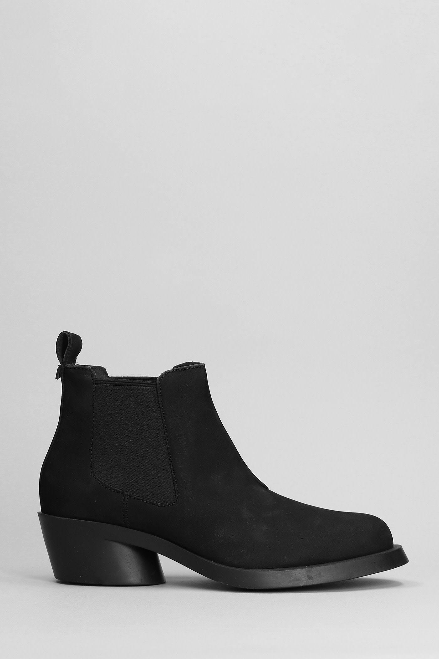 CAMPER BONNIE TEXAN ANKLE BOOTS IN BLACK NUBUCK