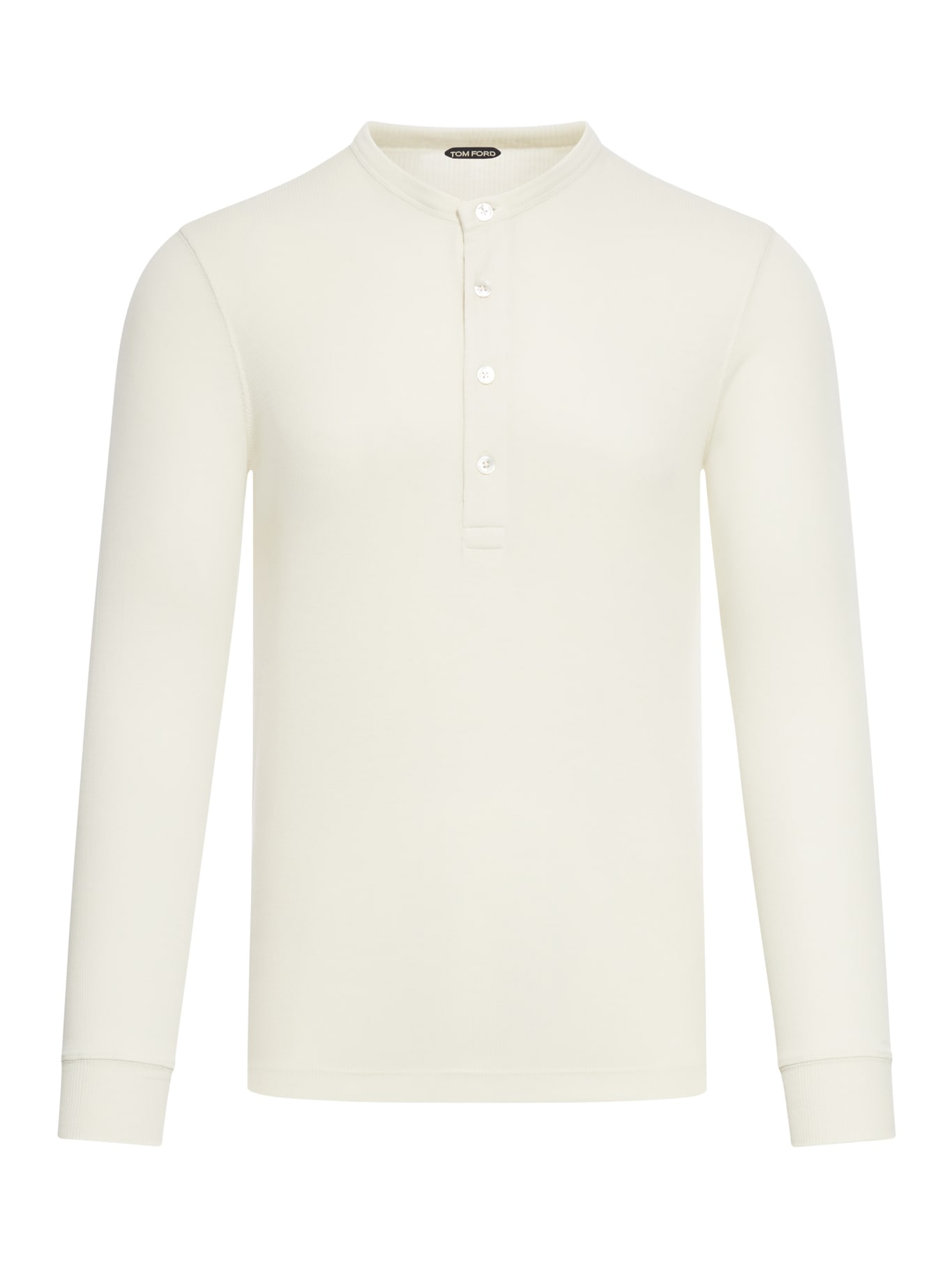 Shop Tom Ford Long Sleeve T-shirt In Ivory