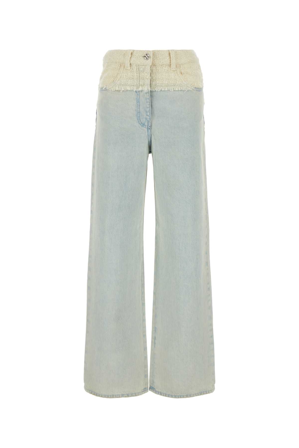 Shop Givenchy Denim Jeans In Whitelightblue