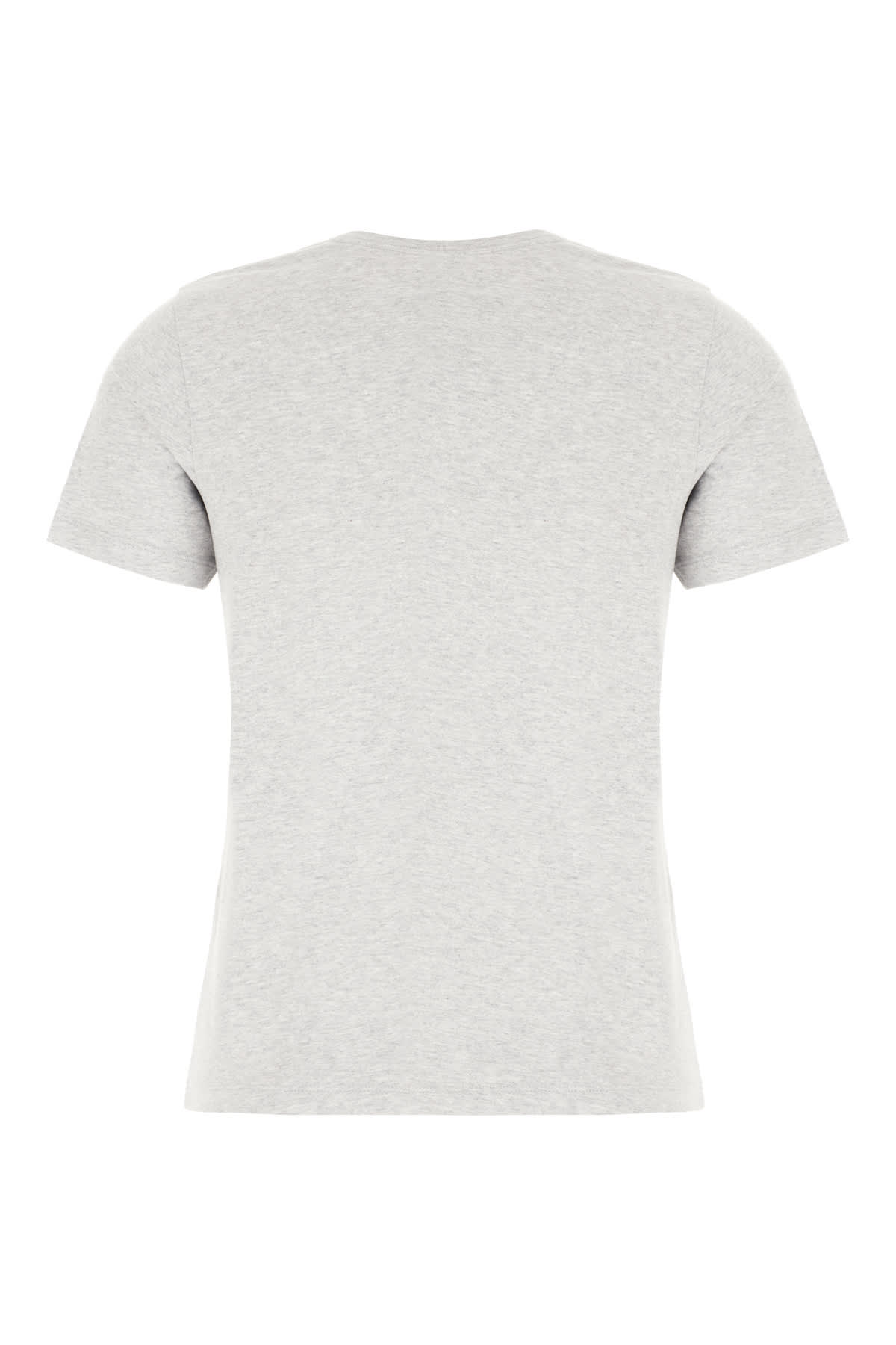 MAISON KITSUNÉ MELANGE GREY COTTON T-SHIRT