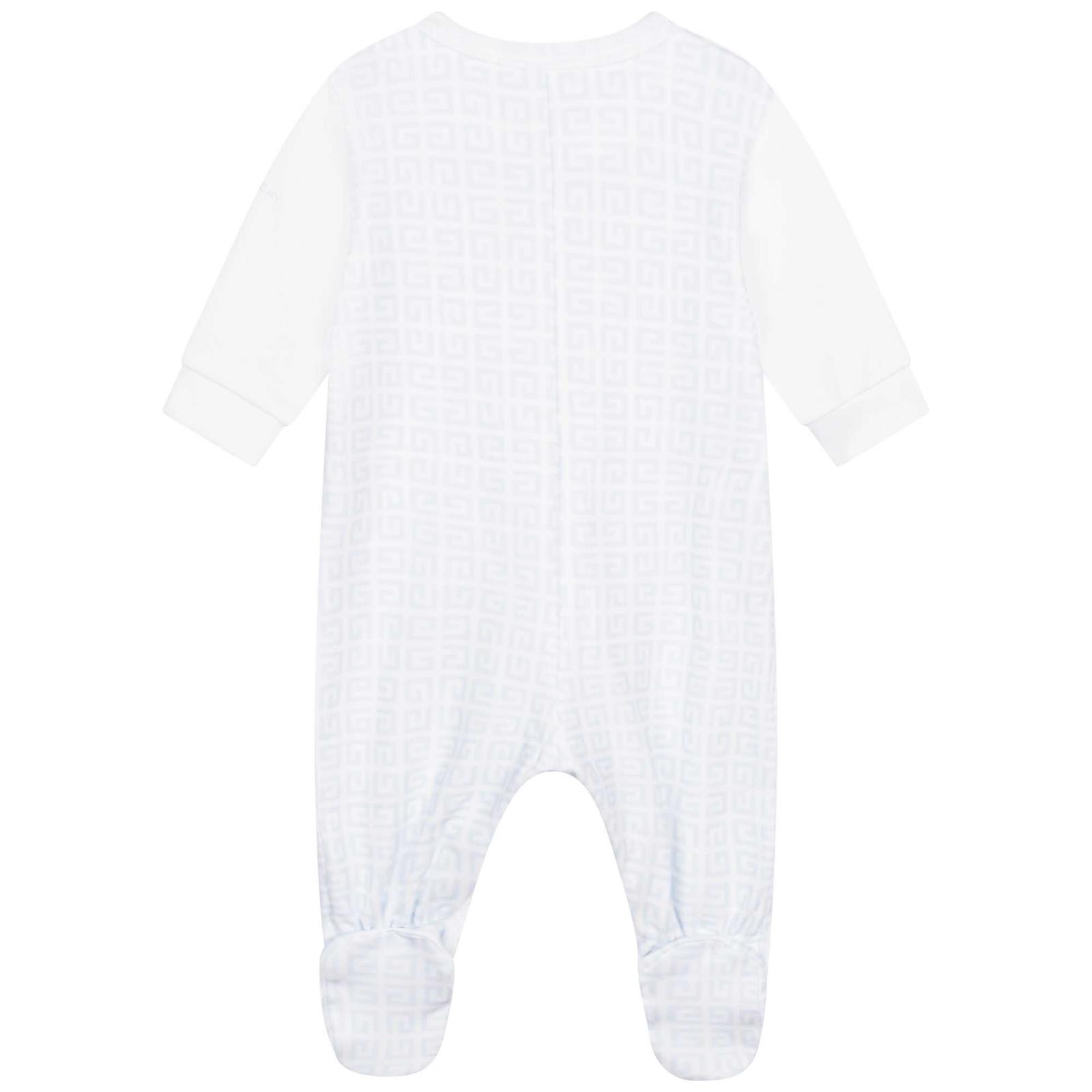 Givenchy Babies' Onesie With Logo In Light Blue ModeSens