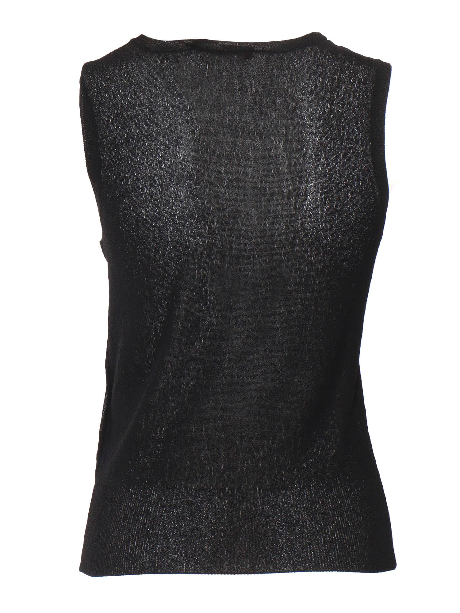 Max Mara Studio Pedone Sleeveless Knitted Top In Black