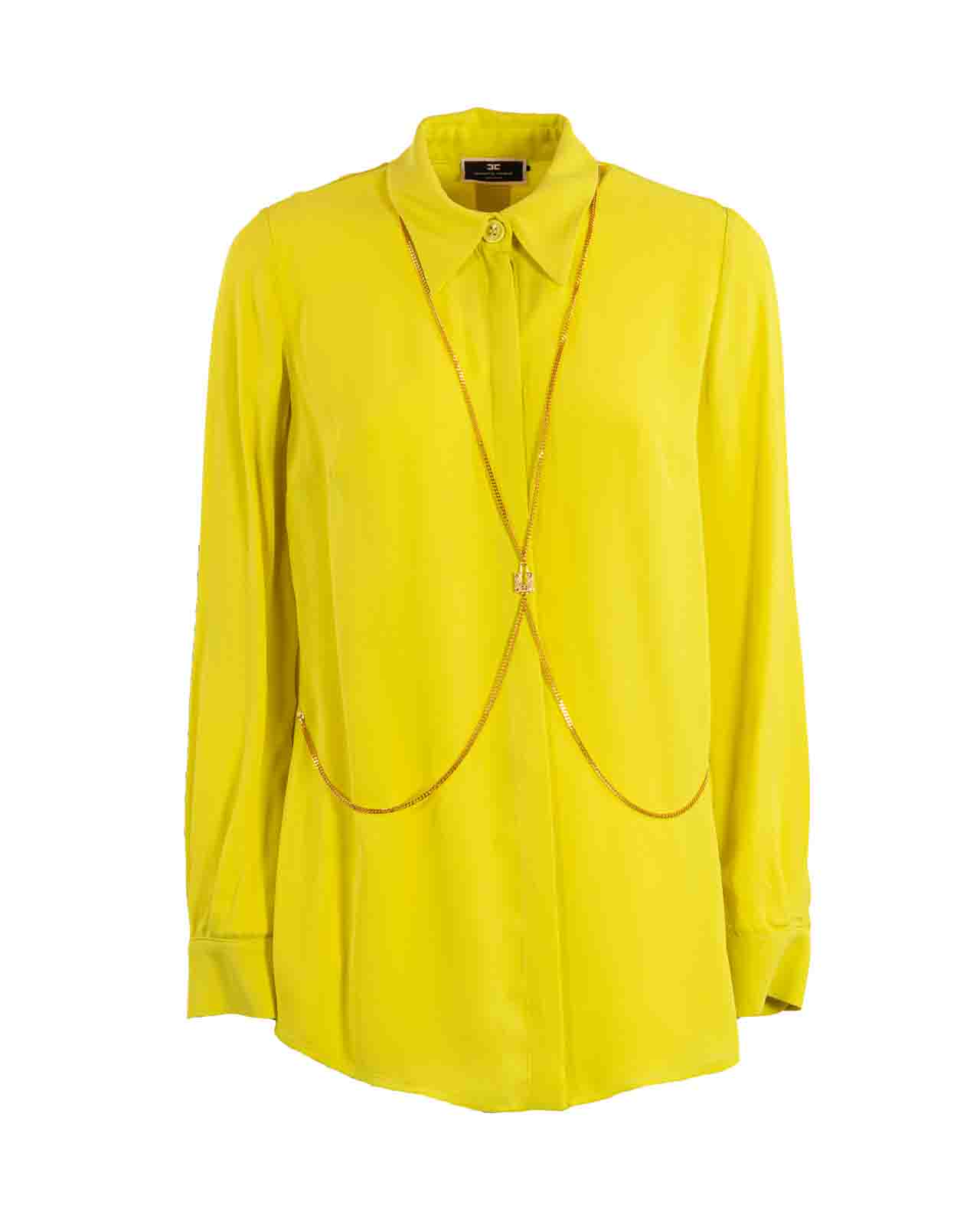 Shop Elisabetta Franchi Viscose Shirt In Yellow
