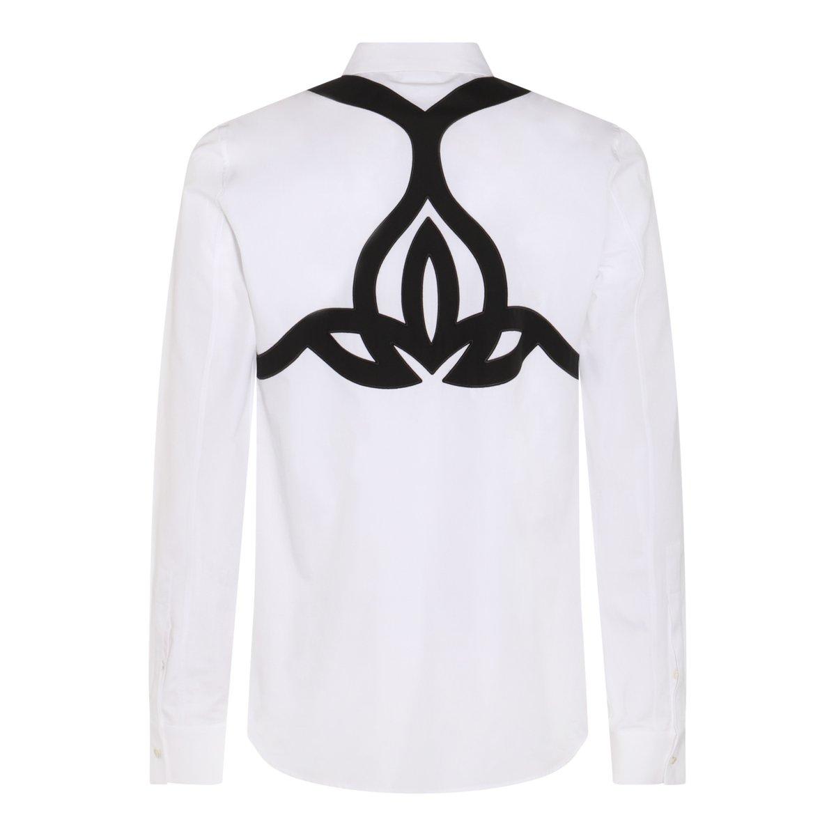 Shop Alexander Mcqueen Graphic Printed Long Sleeved Shirt In White
