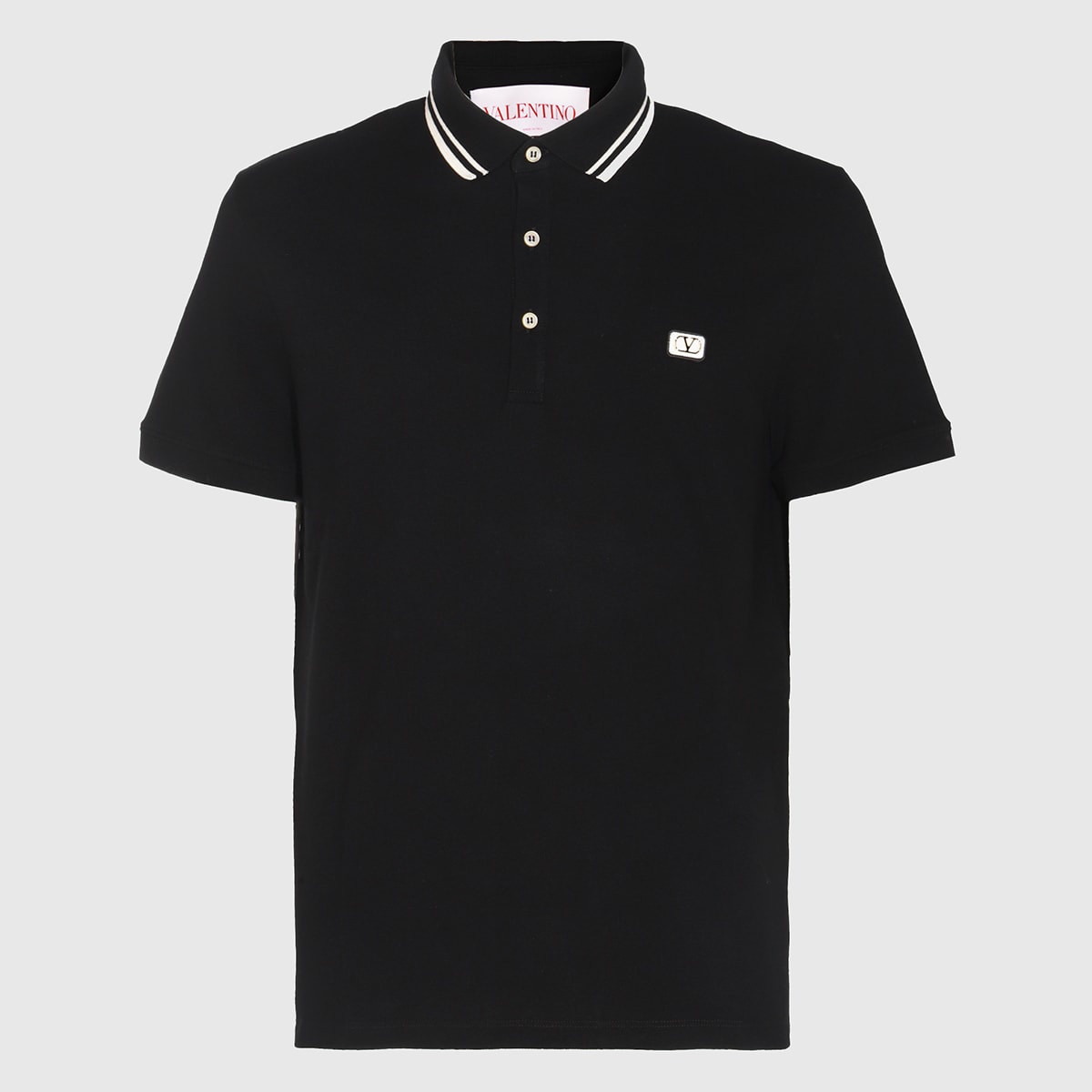 Black Cotton Polo Shirt