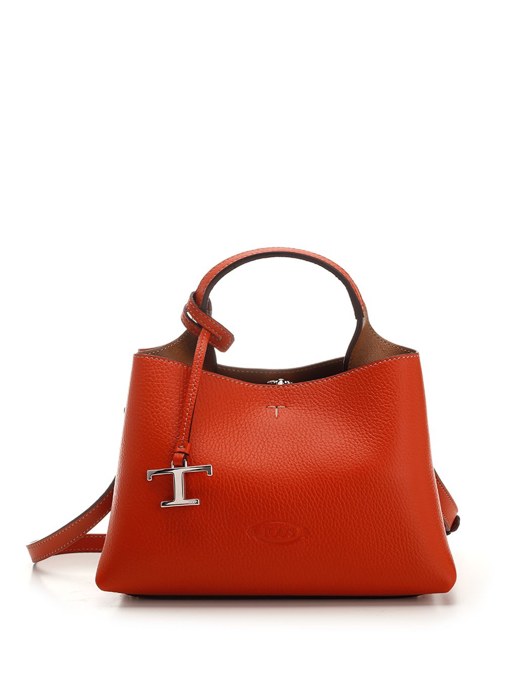 Shop Tod's T Timeless Micro Handbag In Orange