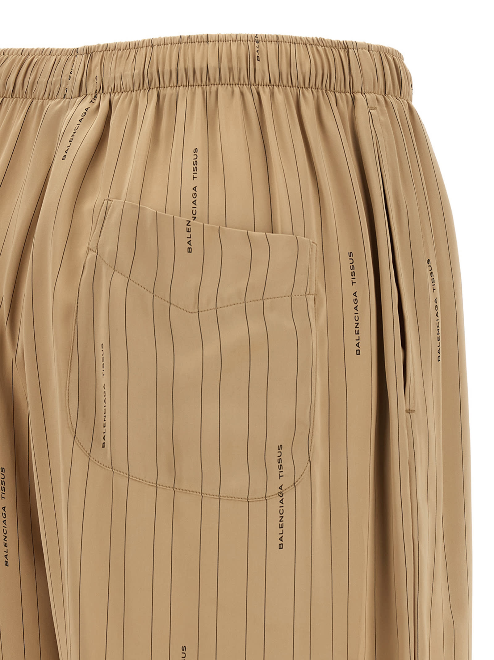 Balenciaga Tailored Trousers Pinstripe Pattern In Neutral