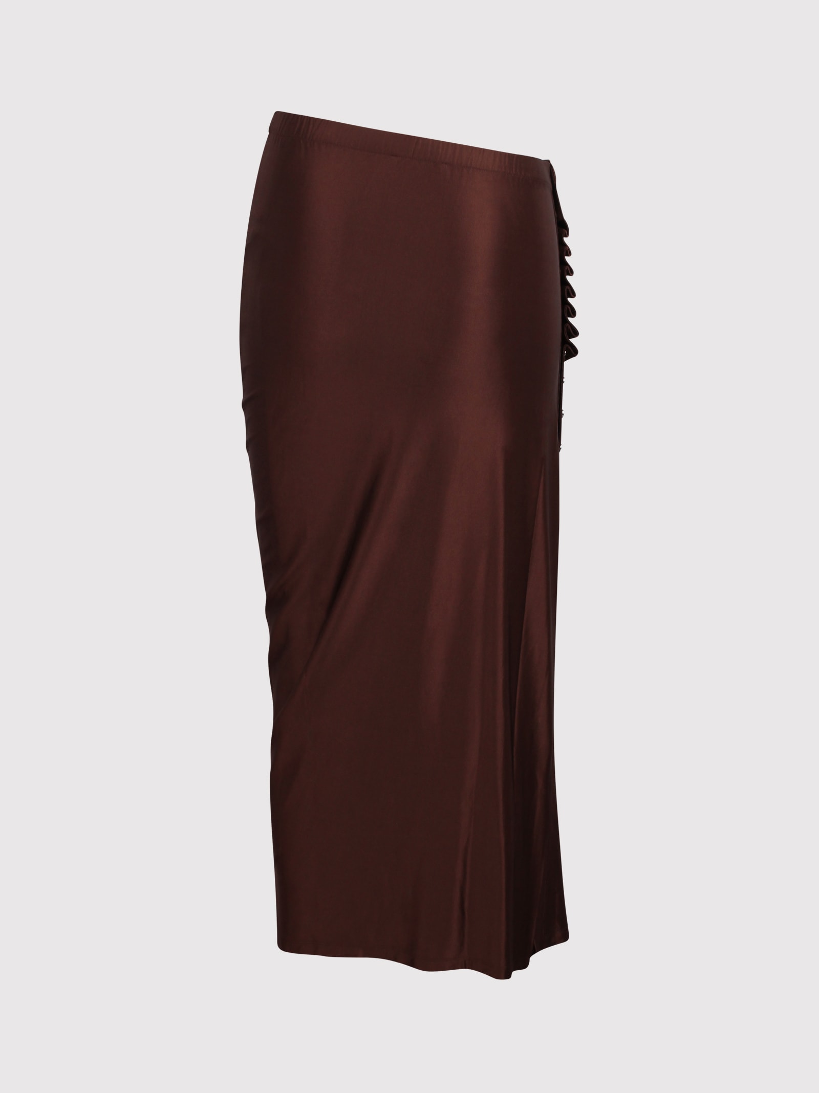 Shop Paco Rabanne Rabanne Asymmetric Maxi Skirt