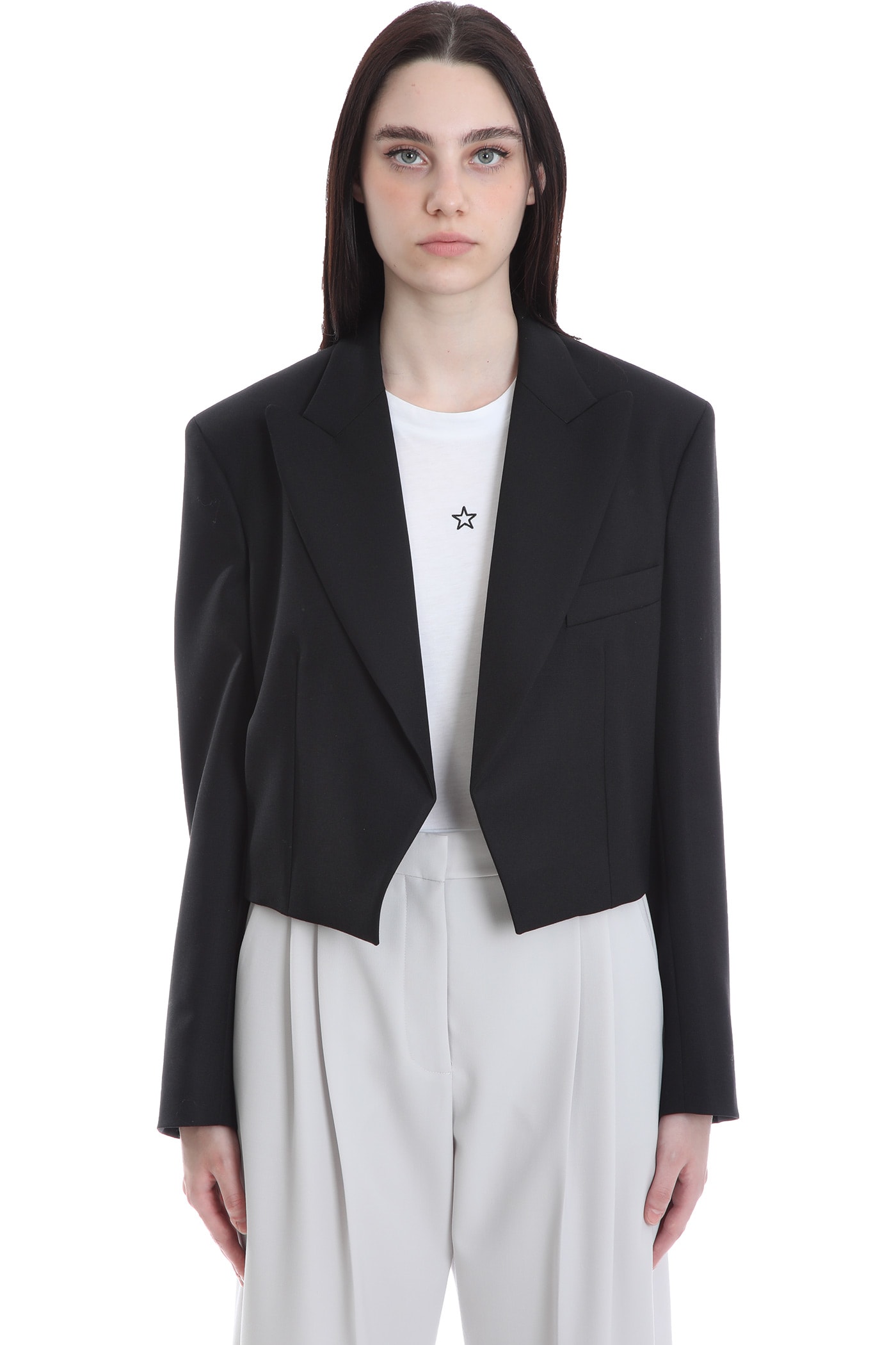 Photo of  Stella McCartney Adley Blazer In Black Wool- shop Stella McCartney jackets online sales