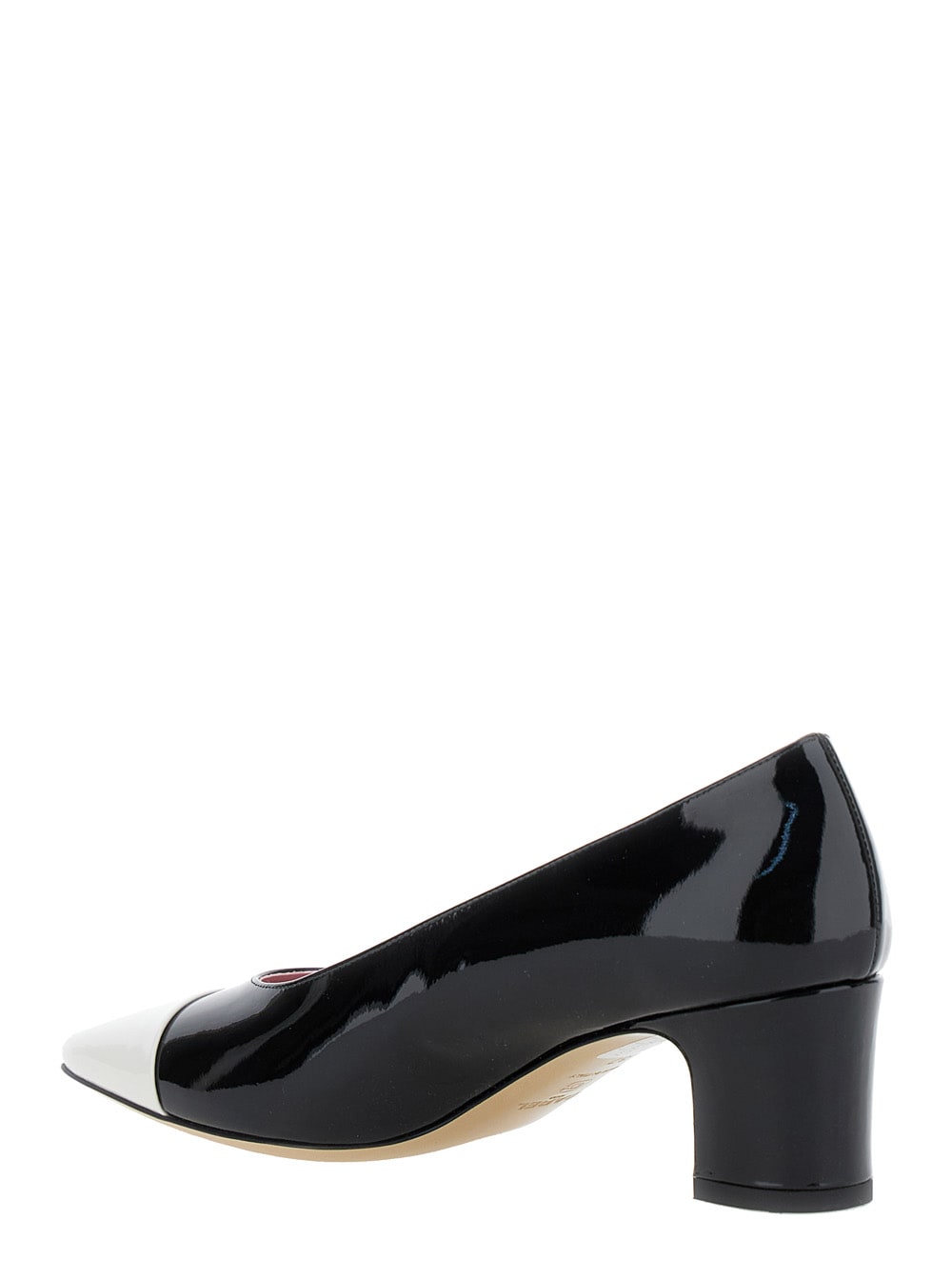 CAREL EDITH BLACK PUMPS WITH CONTRASTING TOE IN LEATHER WOMAN