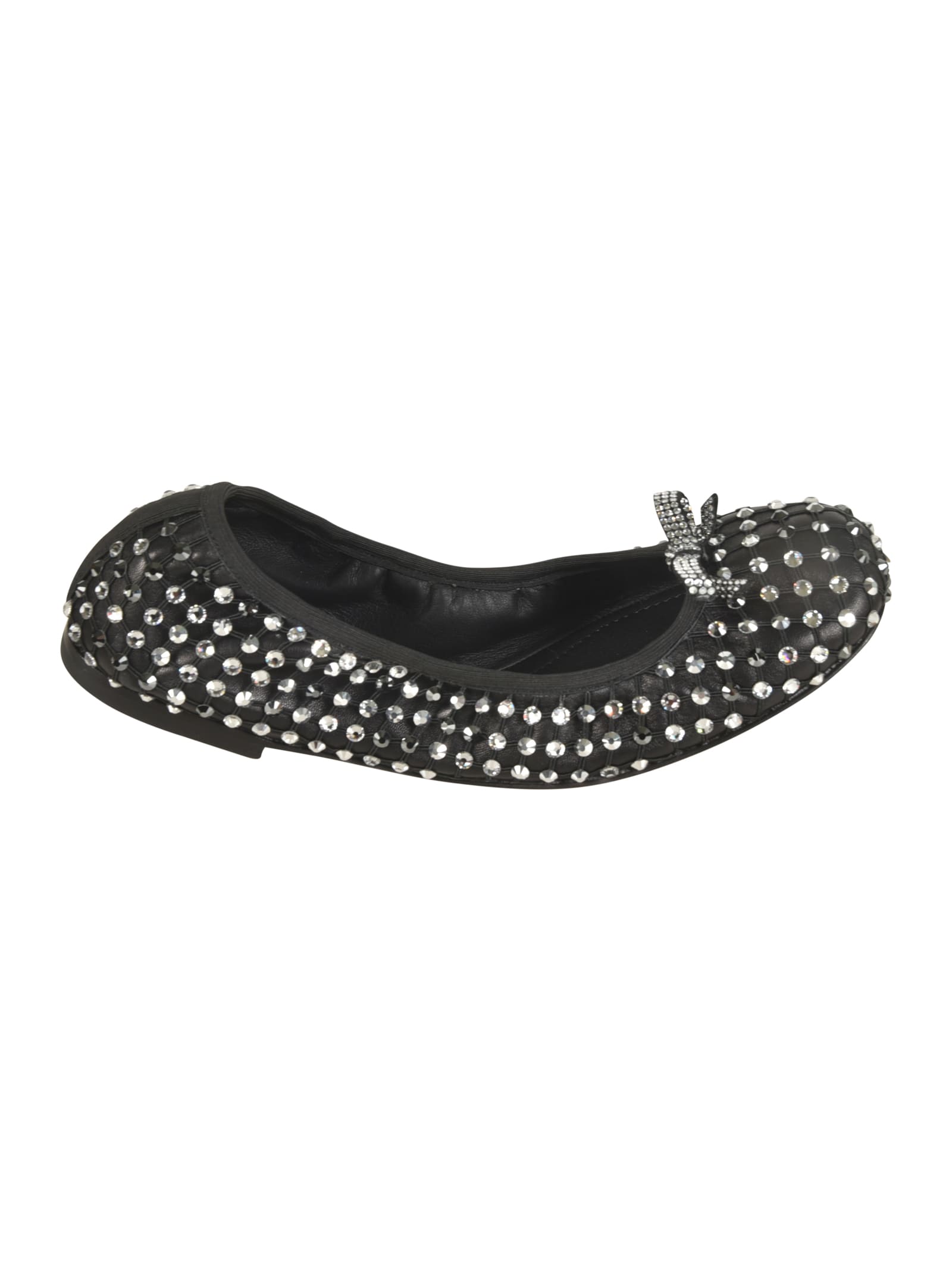 Shop René Caovilla Galaxia Ballerinas In Black