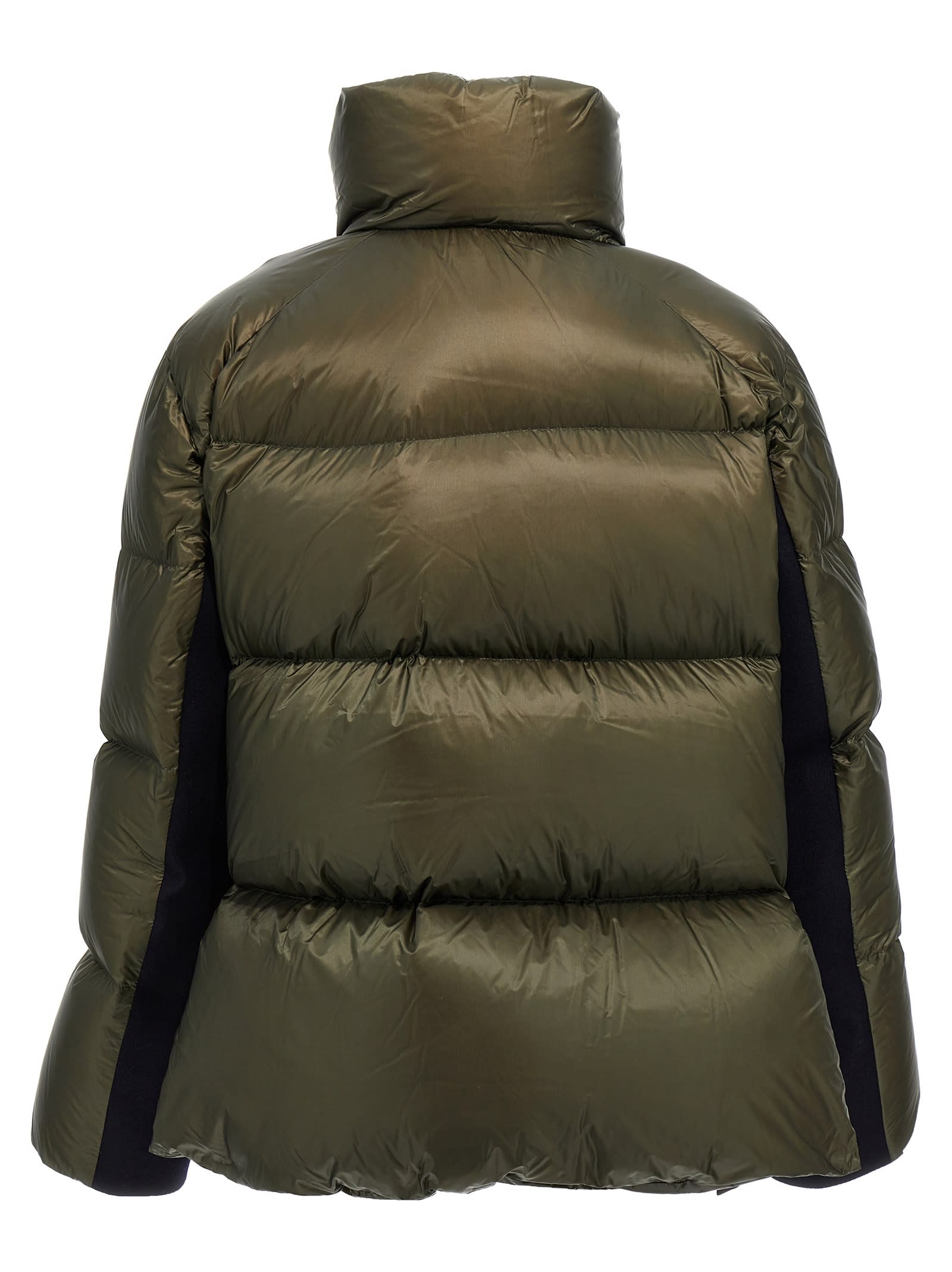 Shop Sacai Melton Down Jacket In Multicolor