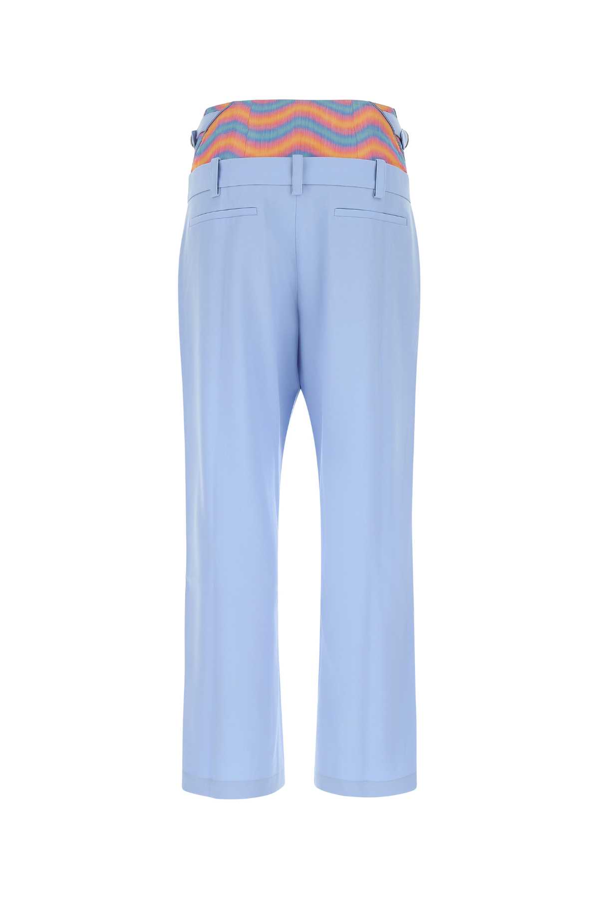 Shop Bluemarble Pastel Light Blue Wool Wide-leg Swim Pant