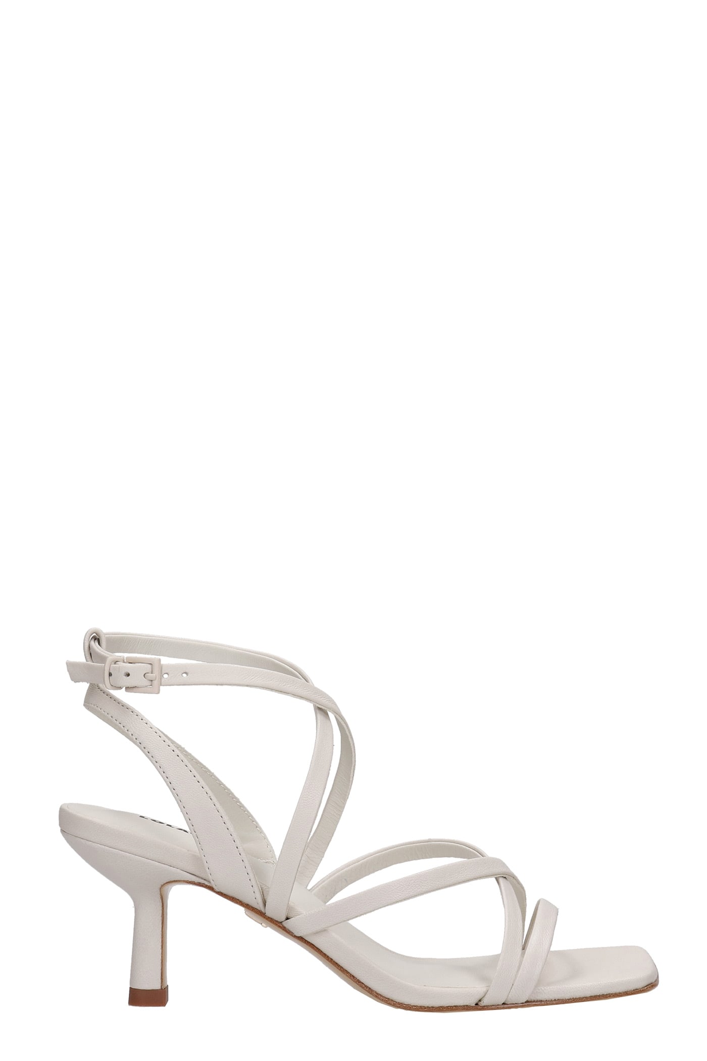 lola cruz sandals in white leather
