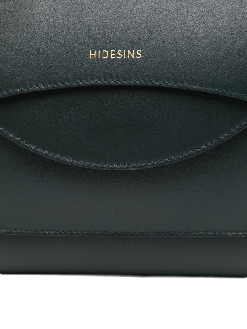 Hidesins Flap Medium Leather Tote In Green
