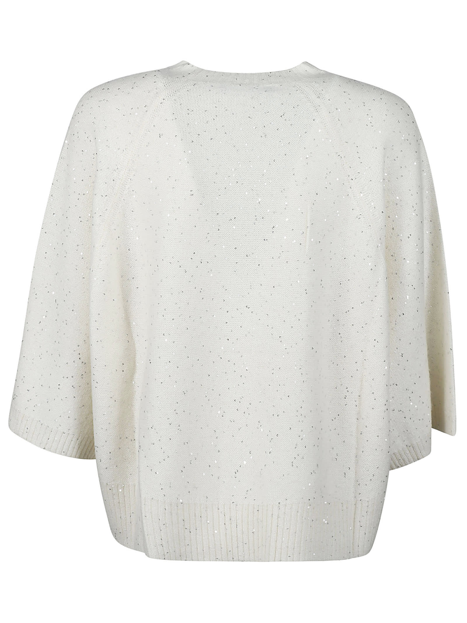 Shop Fabiana Filippi Threequarters Sleeve Sweater In Rafia