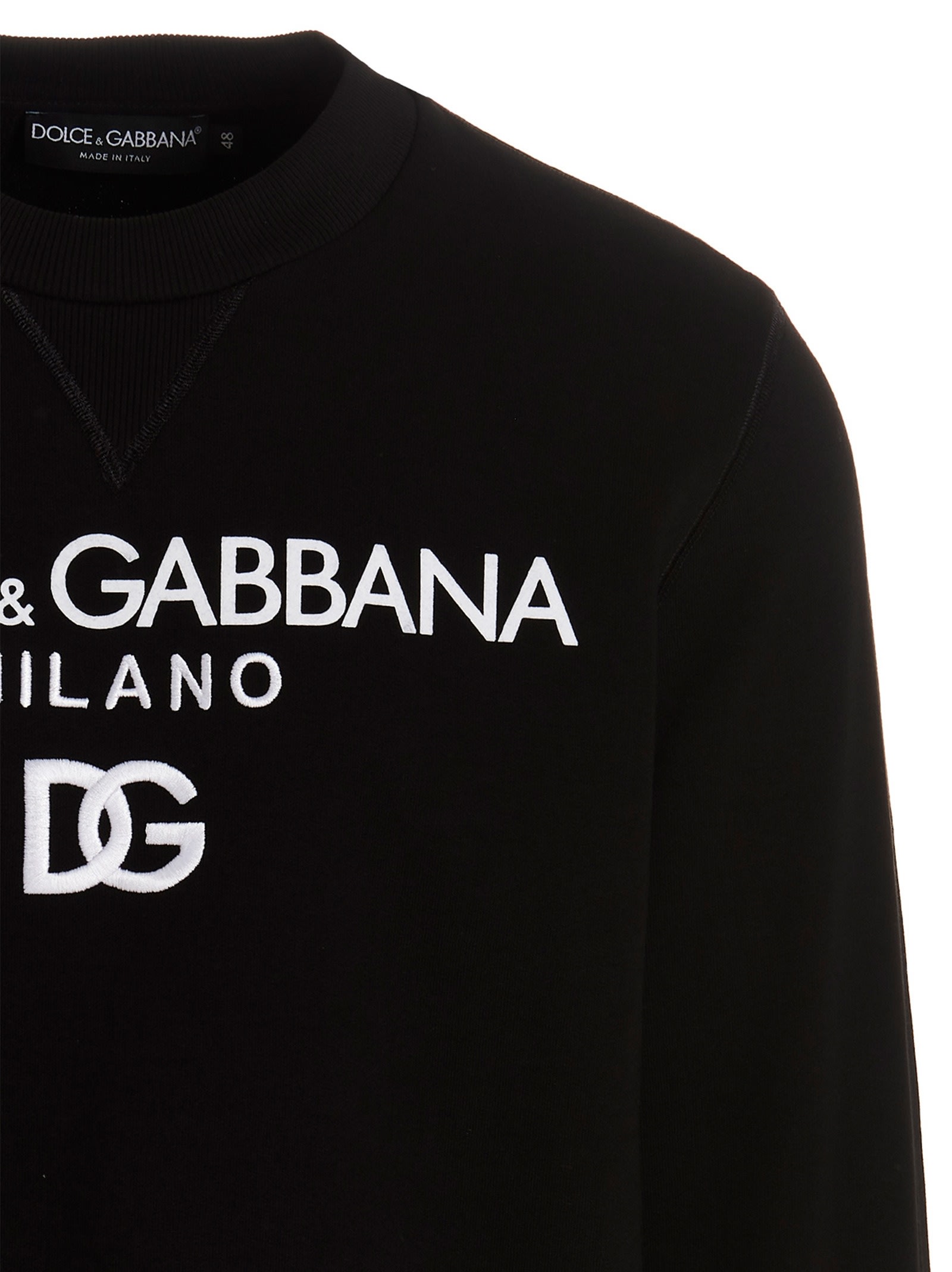 Shop Dolce & Gabbana Dg Essential Sweatshirt In White/black