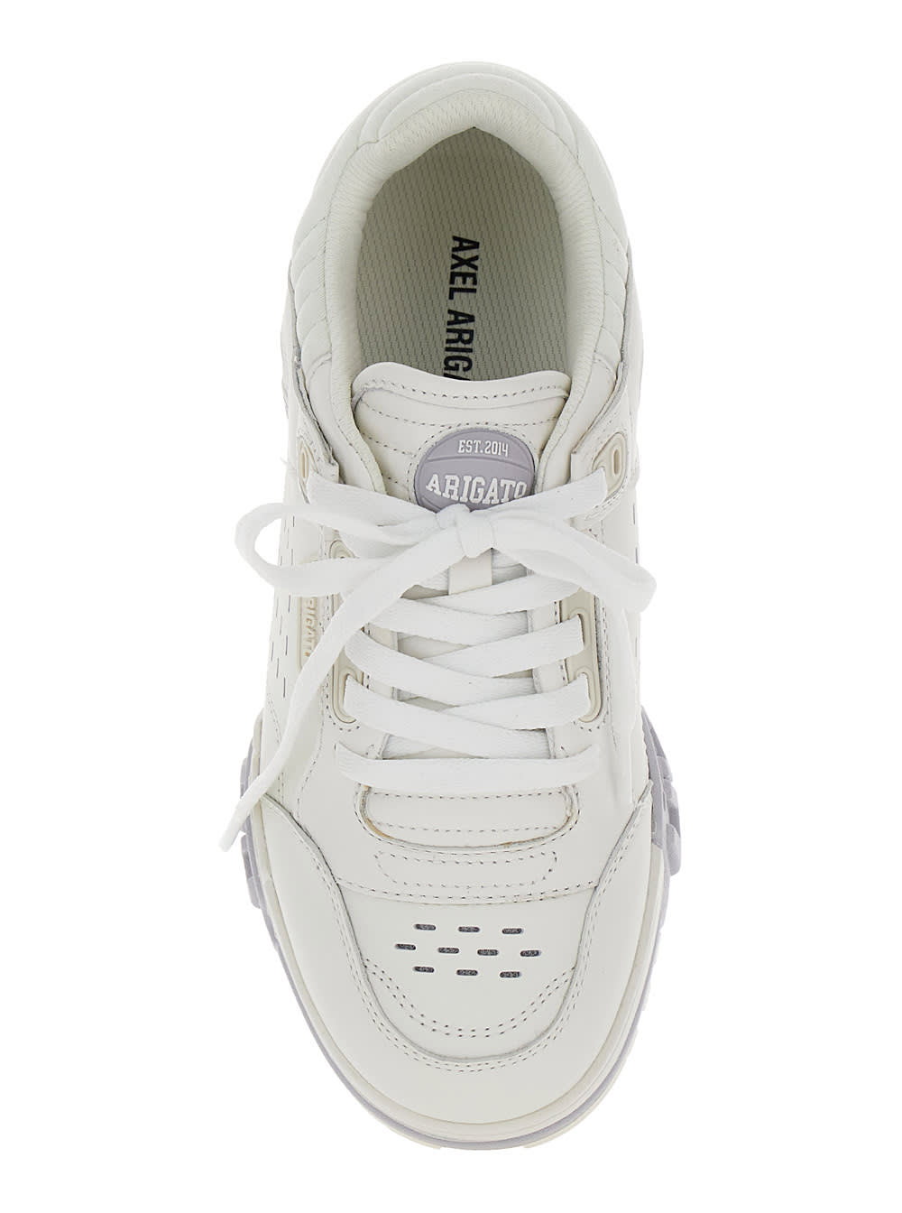 AXEL ARIGATO ONYX WHITE LOW TOP SNEAKERS WITH LOGO DETAIL IN LEATHER AND FABRIC WOMAN 