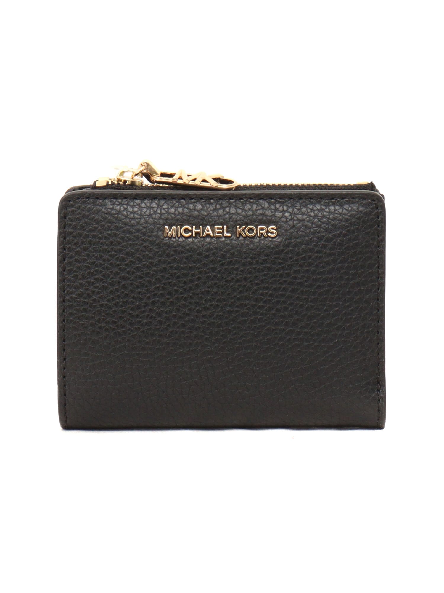 Shop Michael Kors Md Snap Coin Billfold In Black