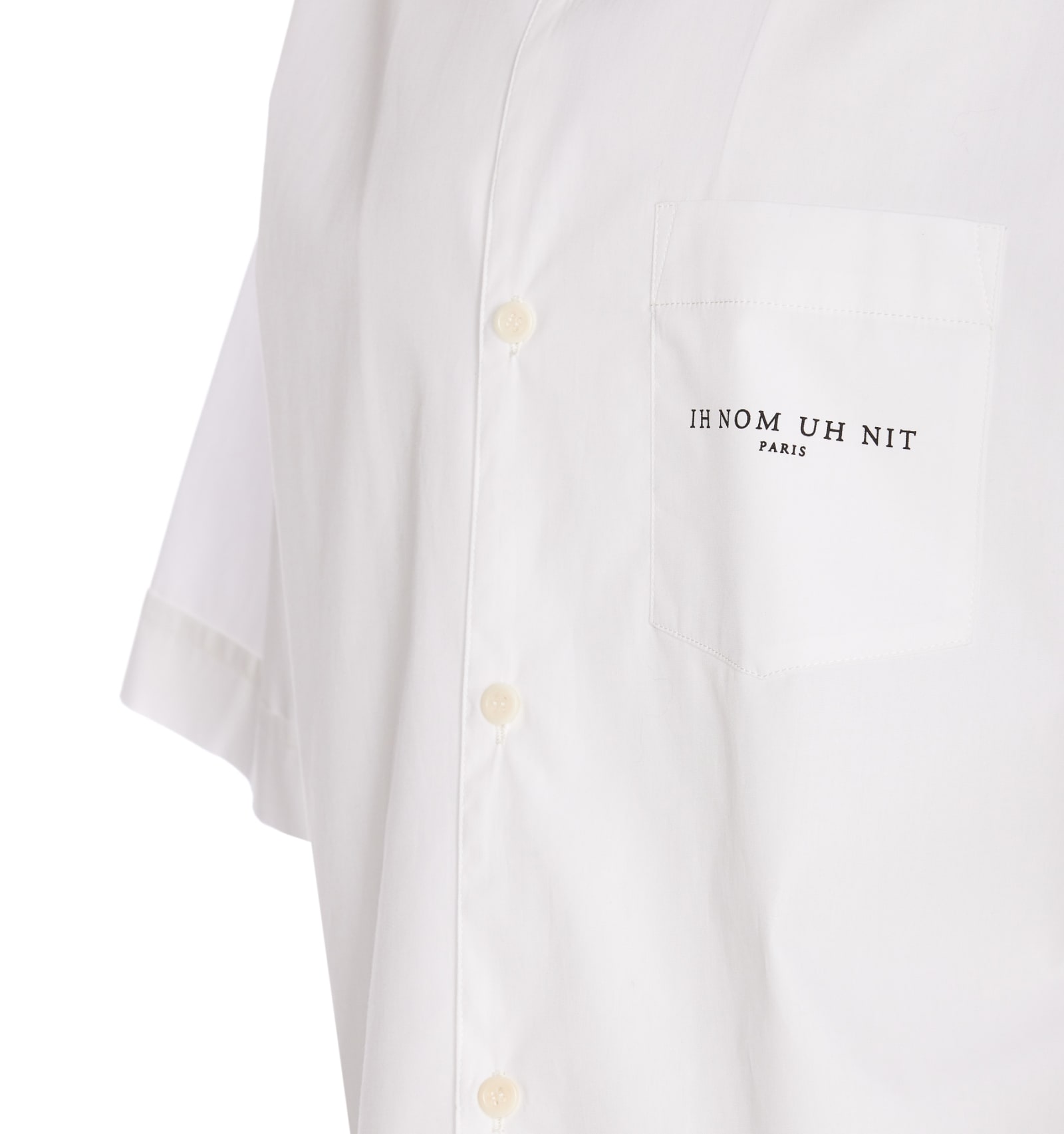 Shop Ih Nom Uh Nit Logo Bowling Shirt In White