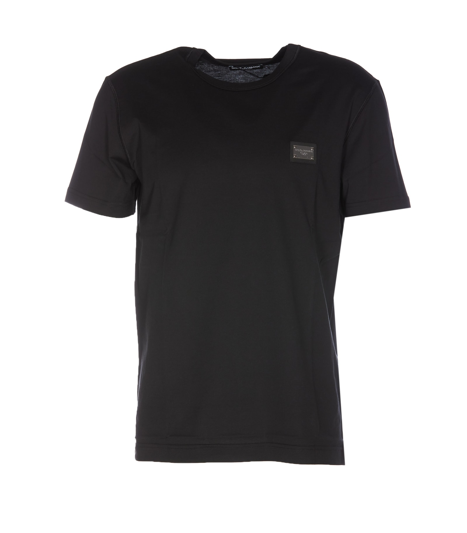 Shop Dolce & Gabbana Logo Plaque T-shirt In Black