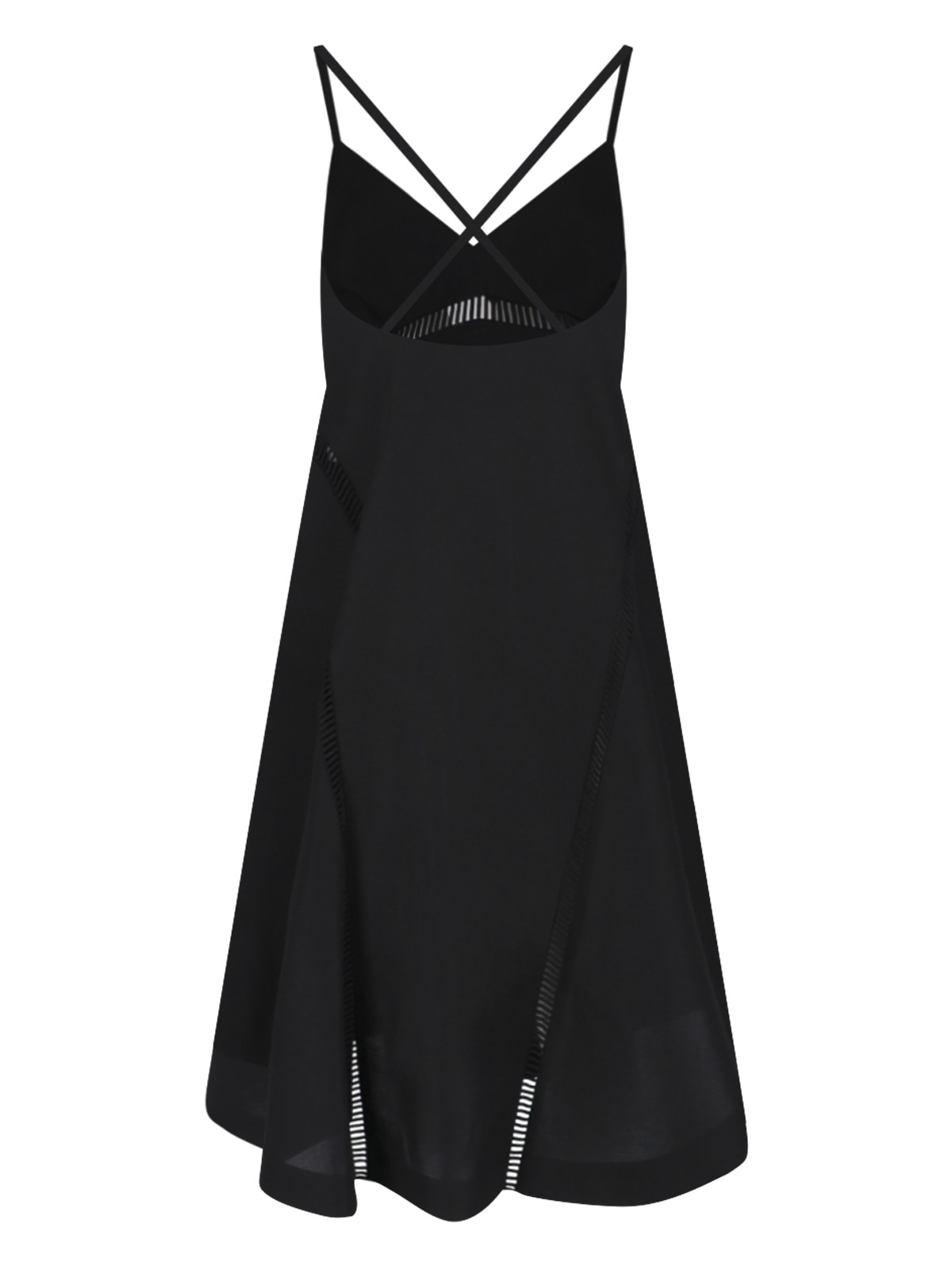 Shop Sacai Crossover Mini Dress In Black