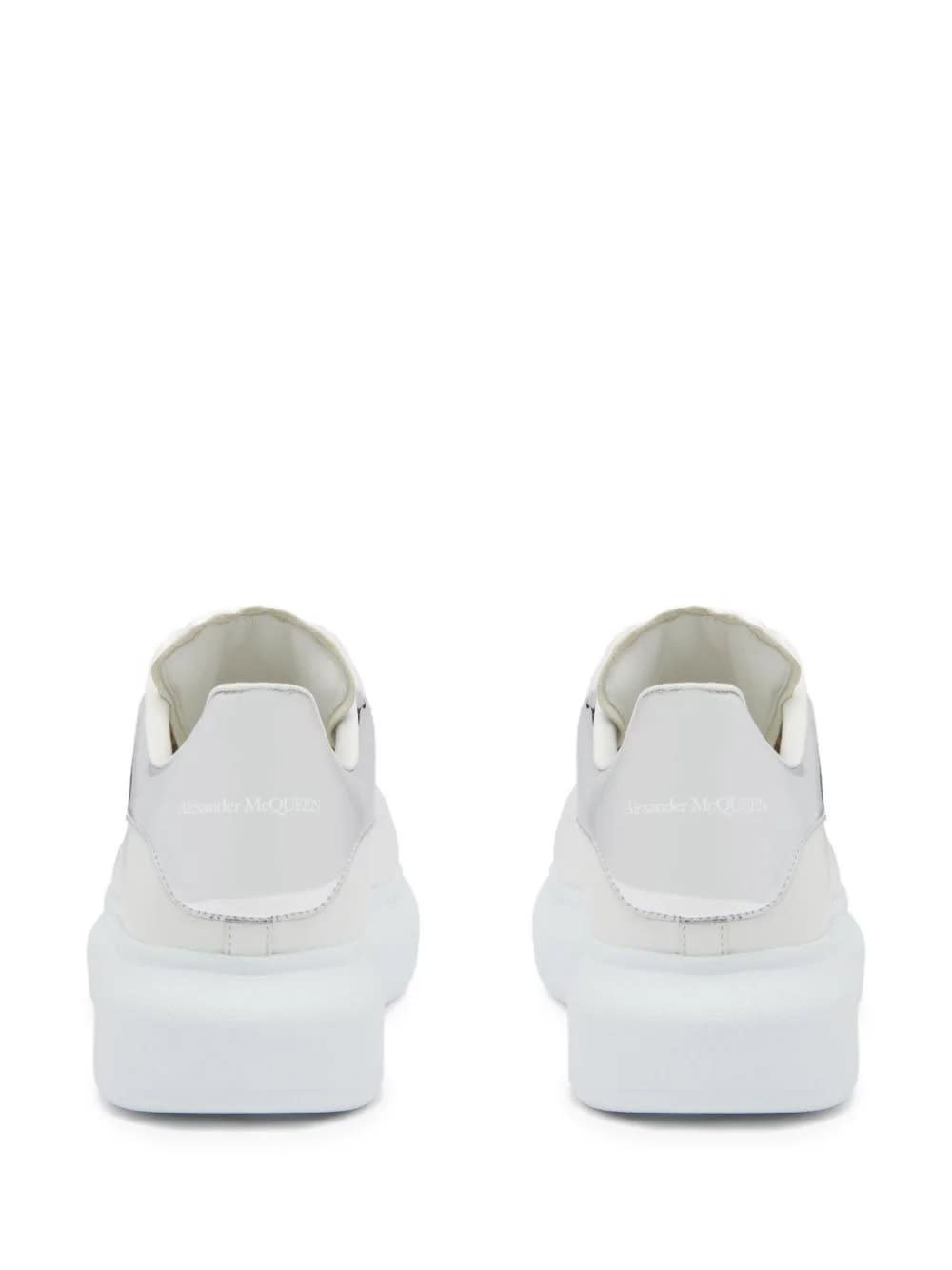 Shop Alexander Mcqueen Oversized Sneakers In White And Silver
