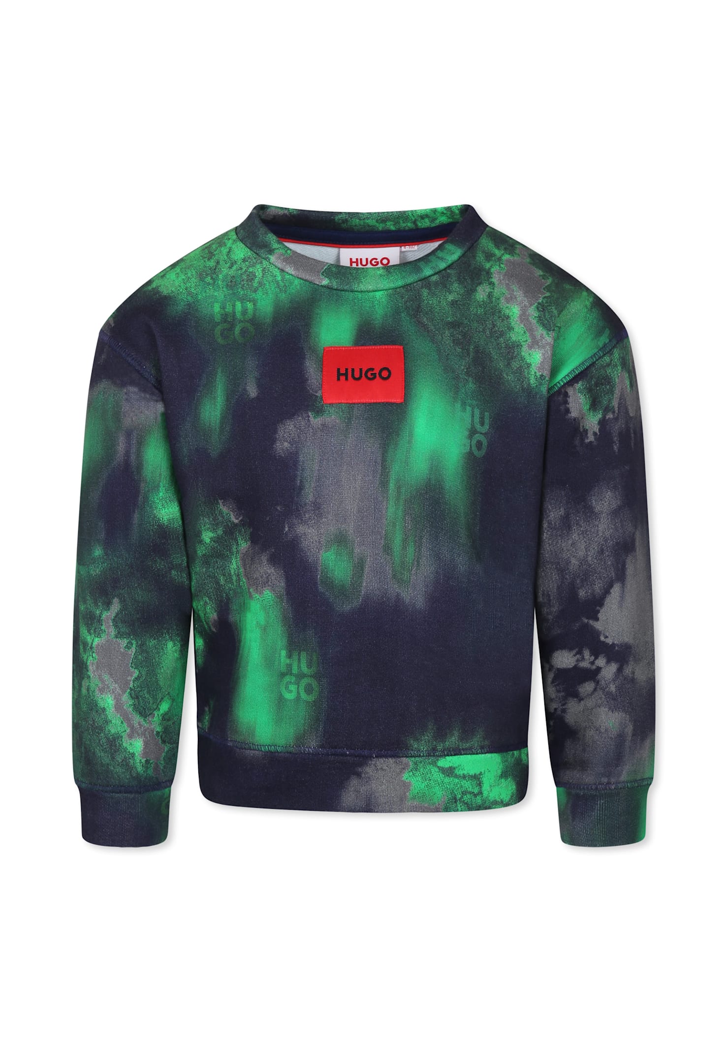 Hugo Boss Blue Sweatshirt For Boy With Logo In Blue