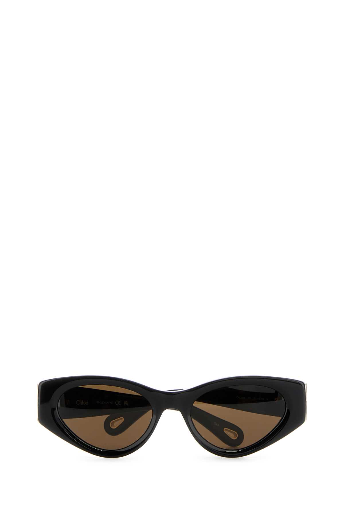 Shop Chloé Black Acetate Sunglasses