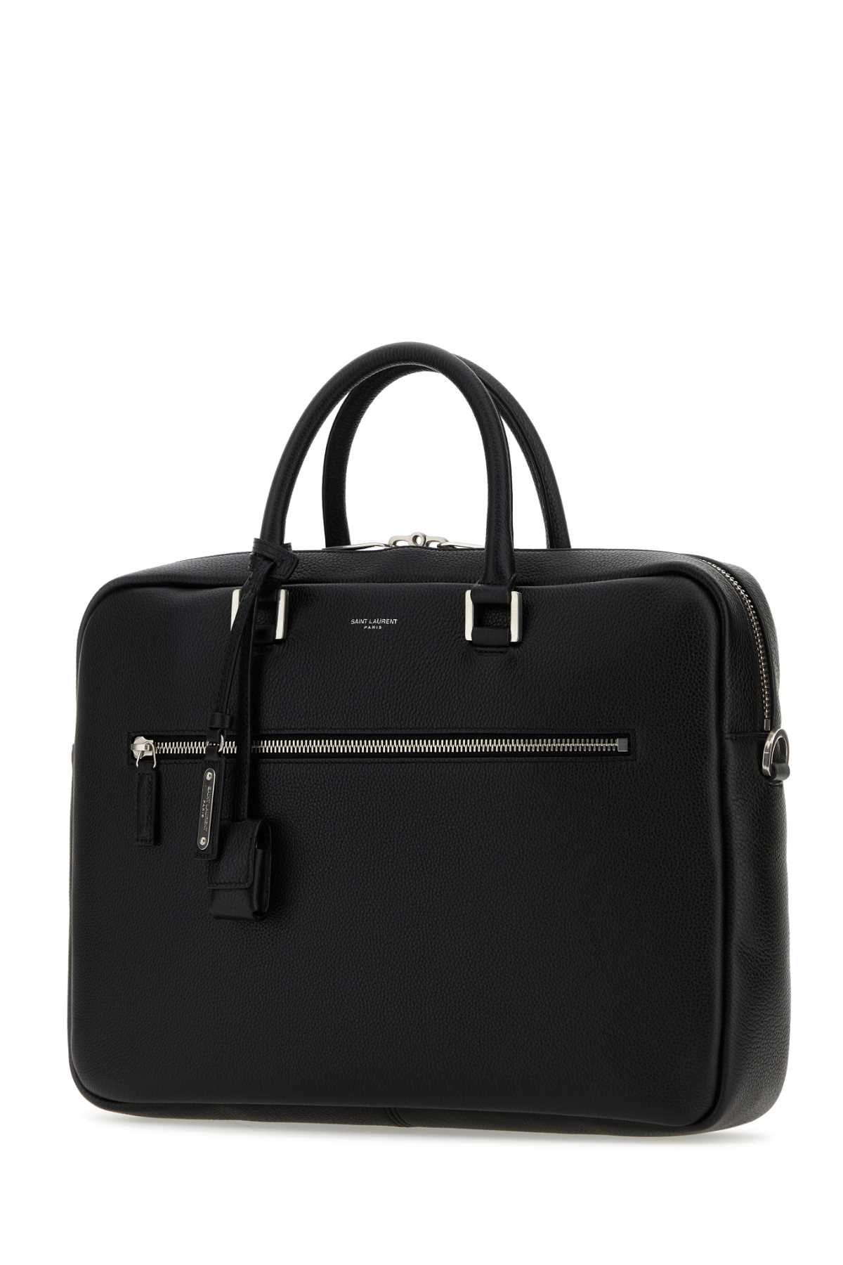 Shop Saint Laurent Black Leather Sac De Jour Briefcase In 1000