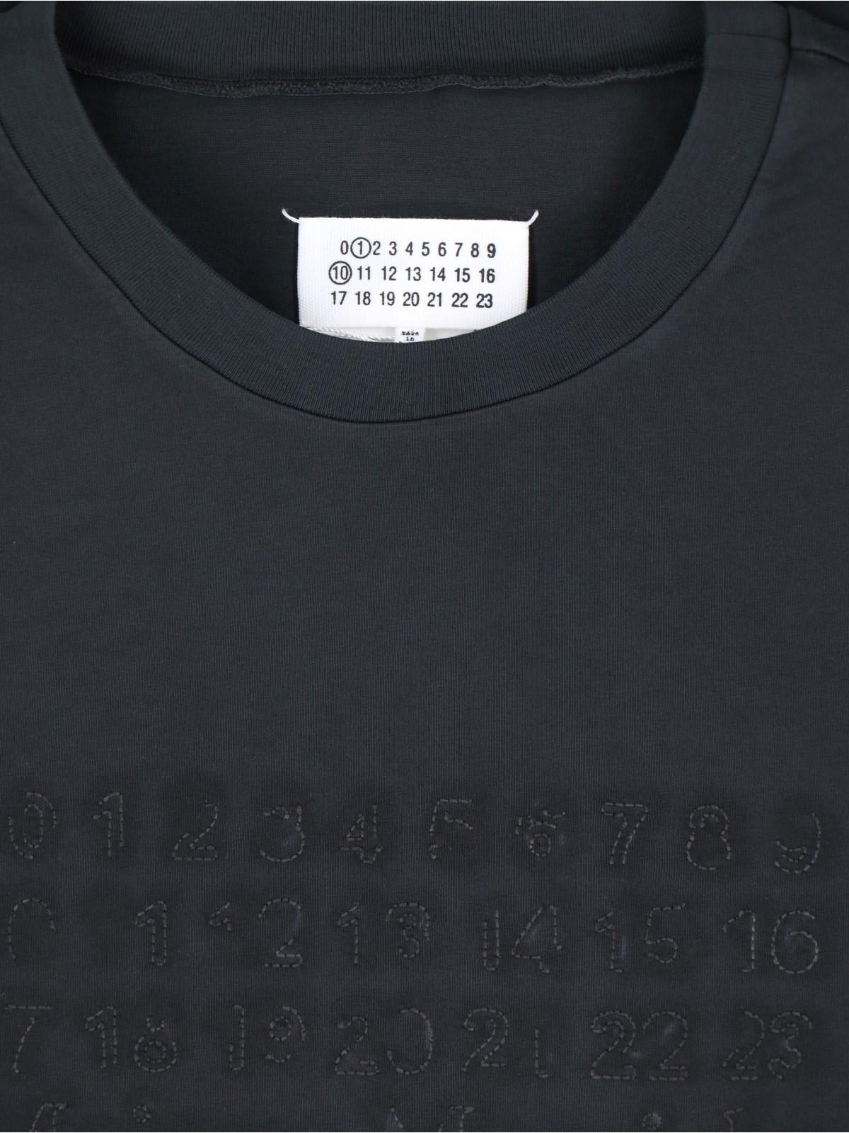 Shop Maison Margiela Logo Embroidery T-shirt In Black