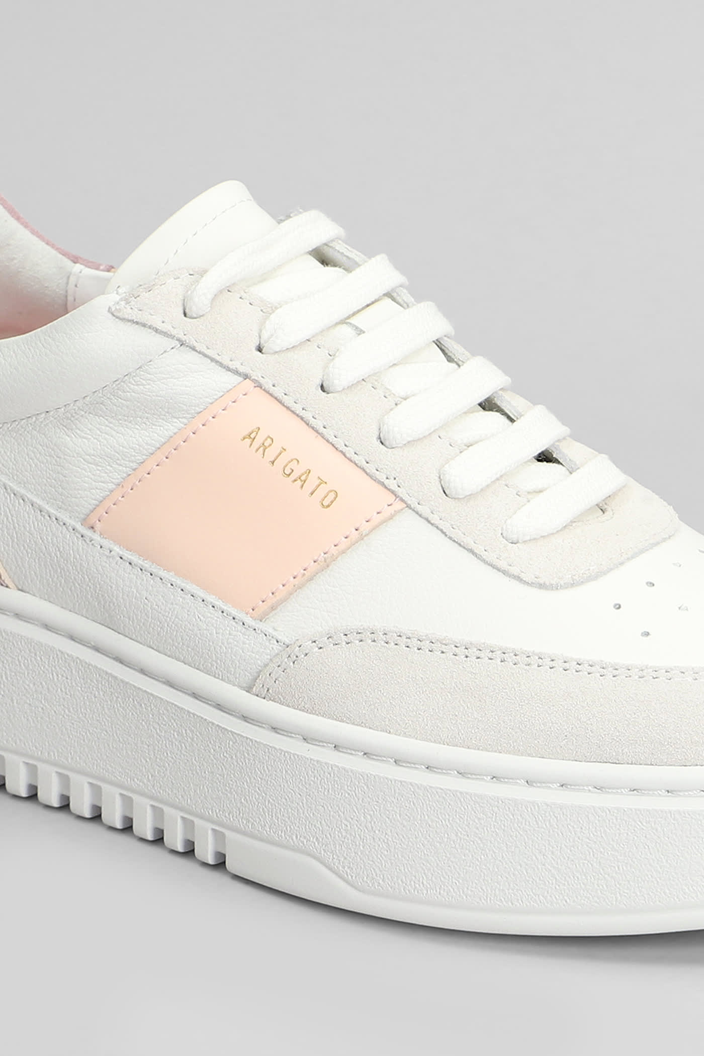 Axel Arigato Orbit Vintage Sneakers In White Suede And Leather In White