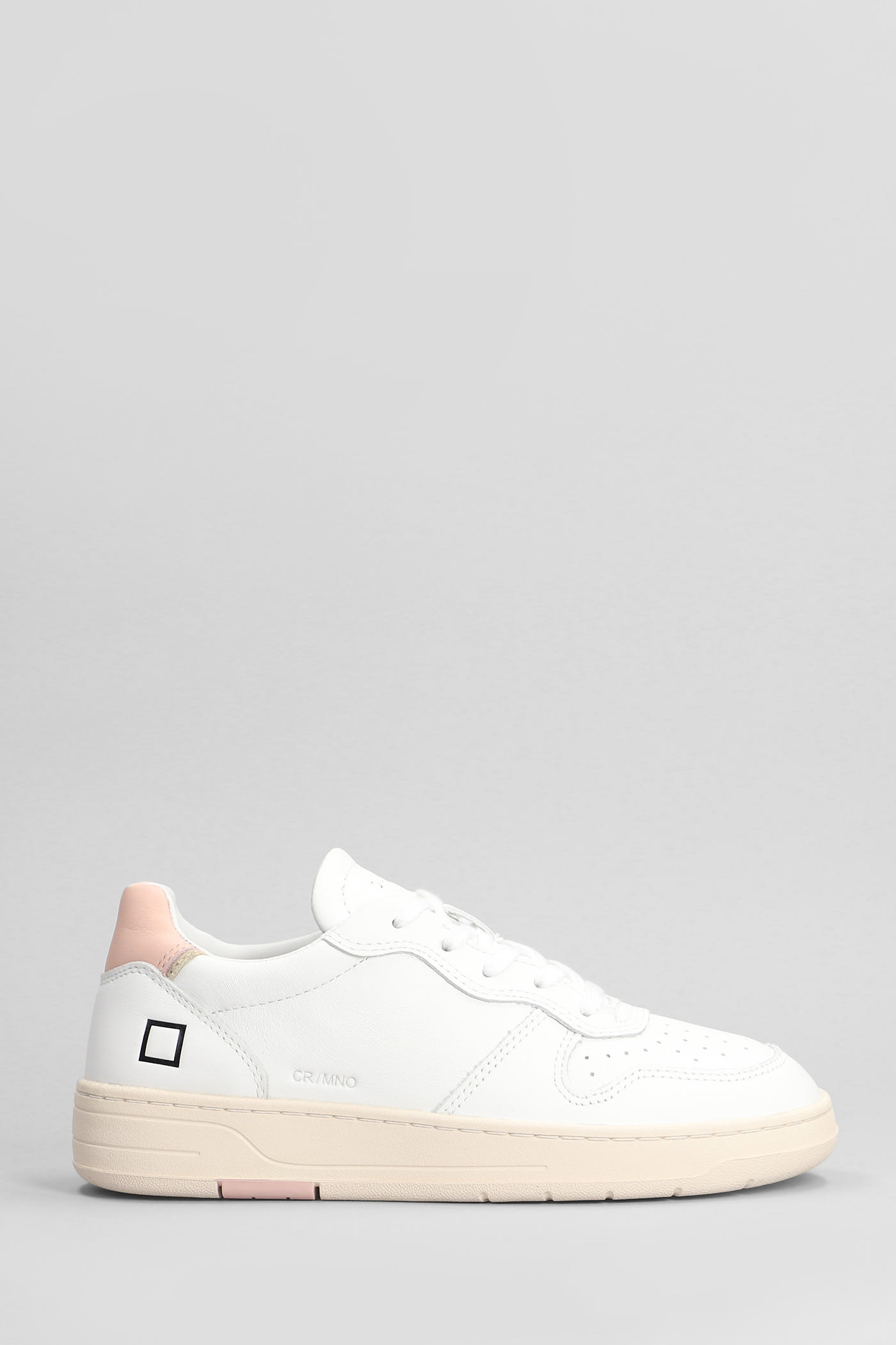 D. A.T. E. Court Mono Sneakers In White Leather