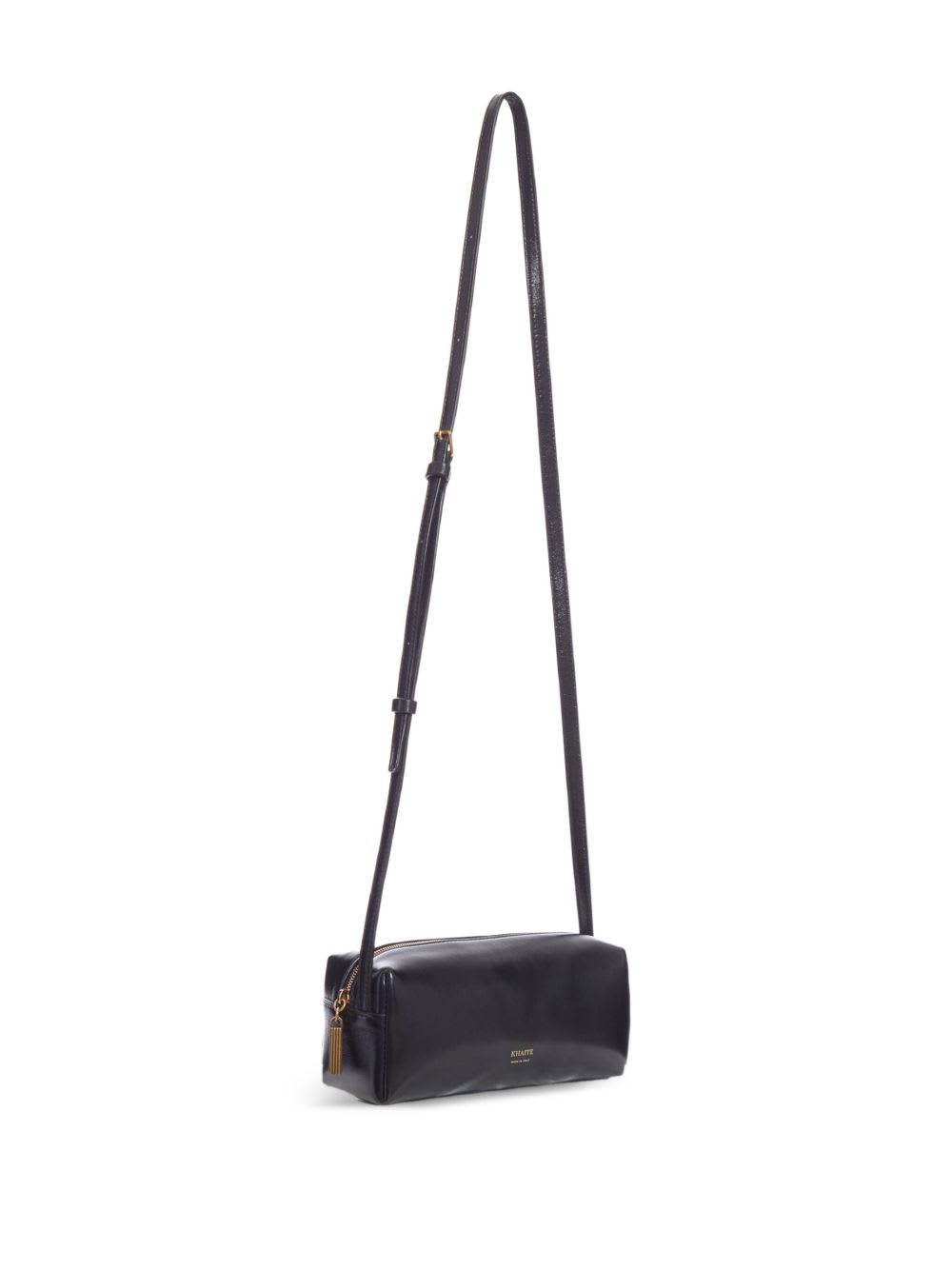 Khaite Kye Mini Leather Crossbody Bag In Black