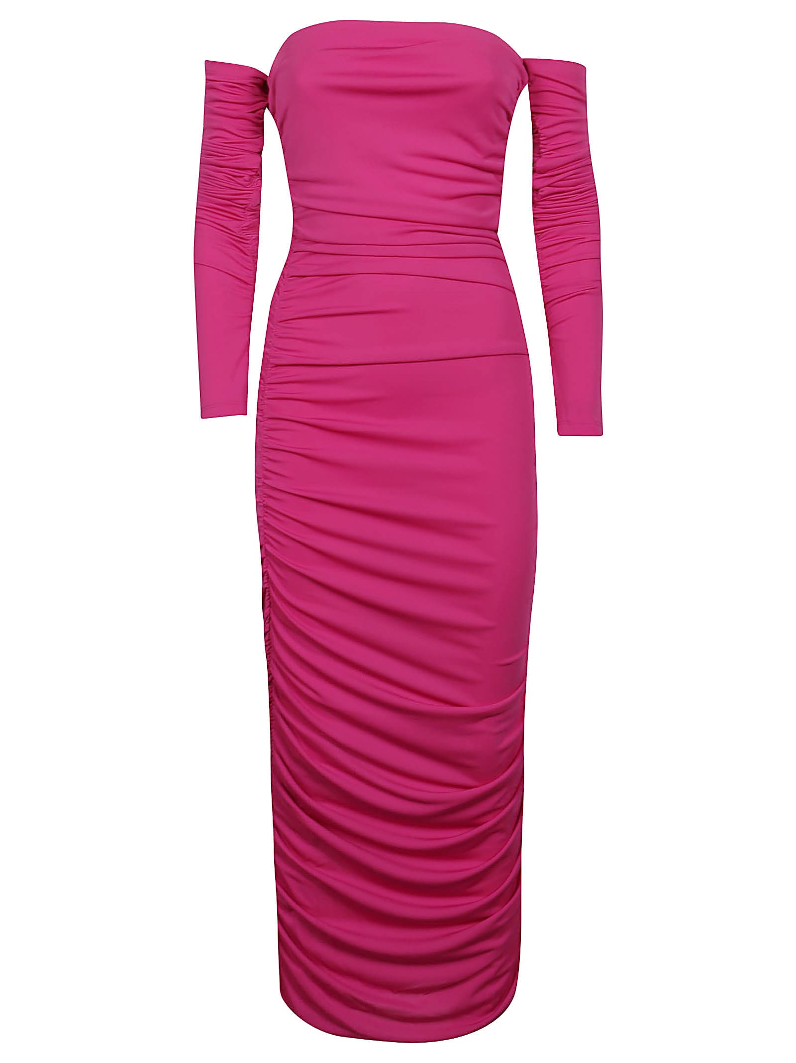 Linda Midi Dress - Neon Pink