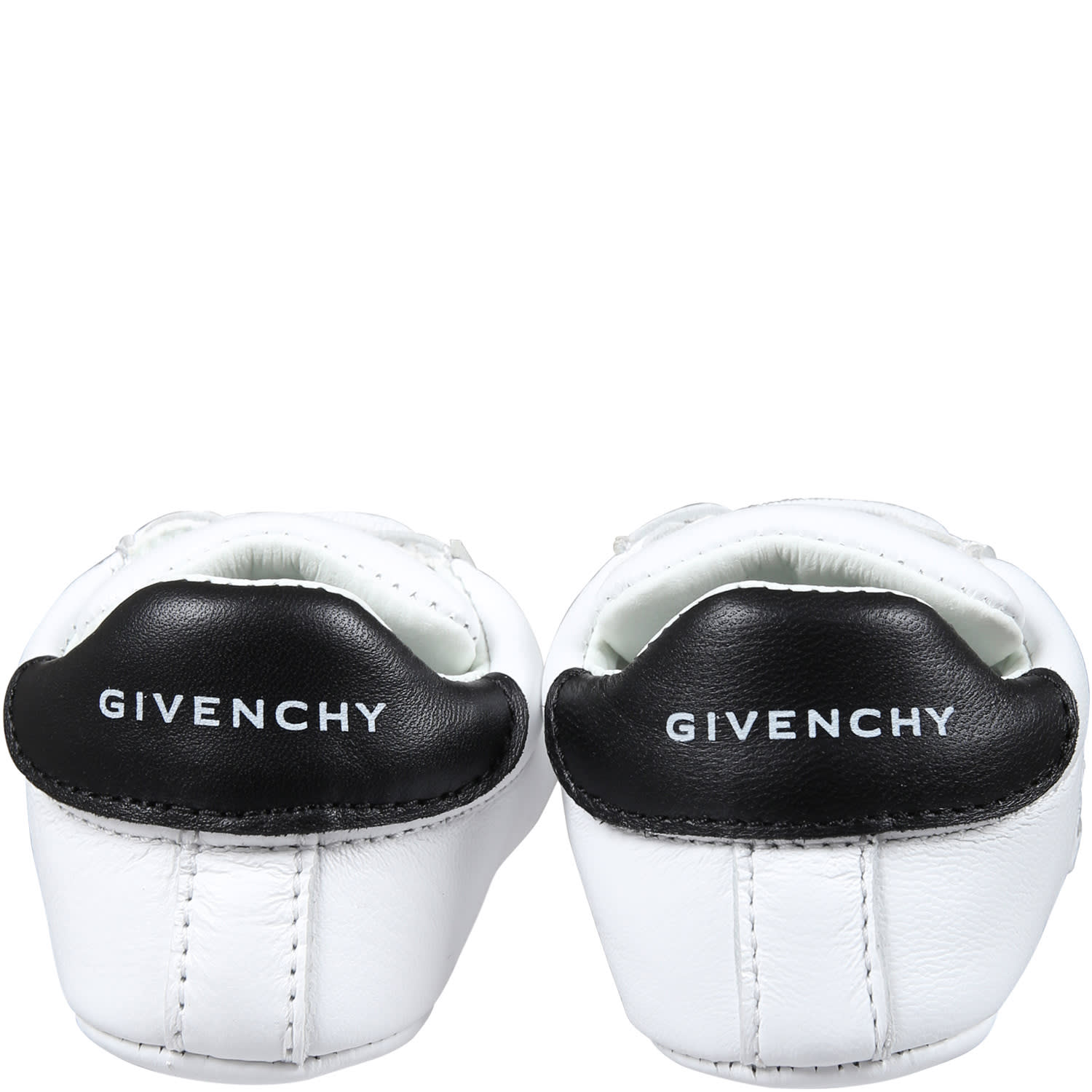 Shop Givenchy White Low Sneakers For Baby Kids With Logo