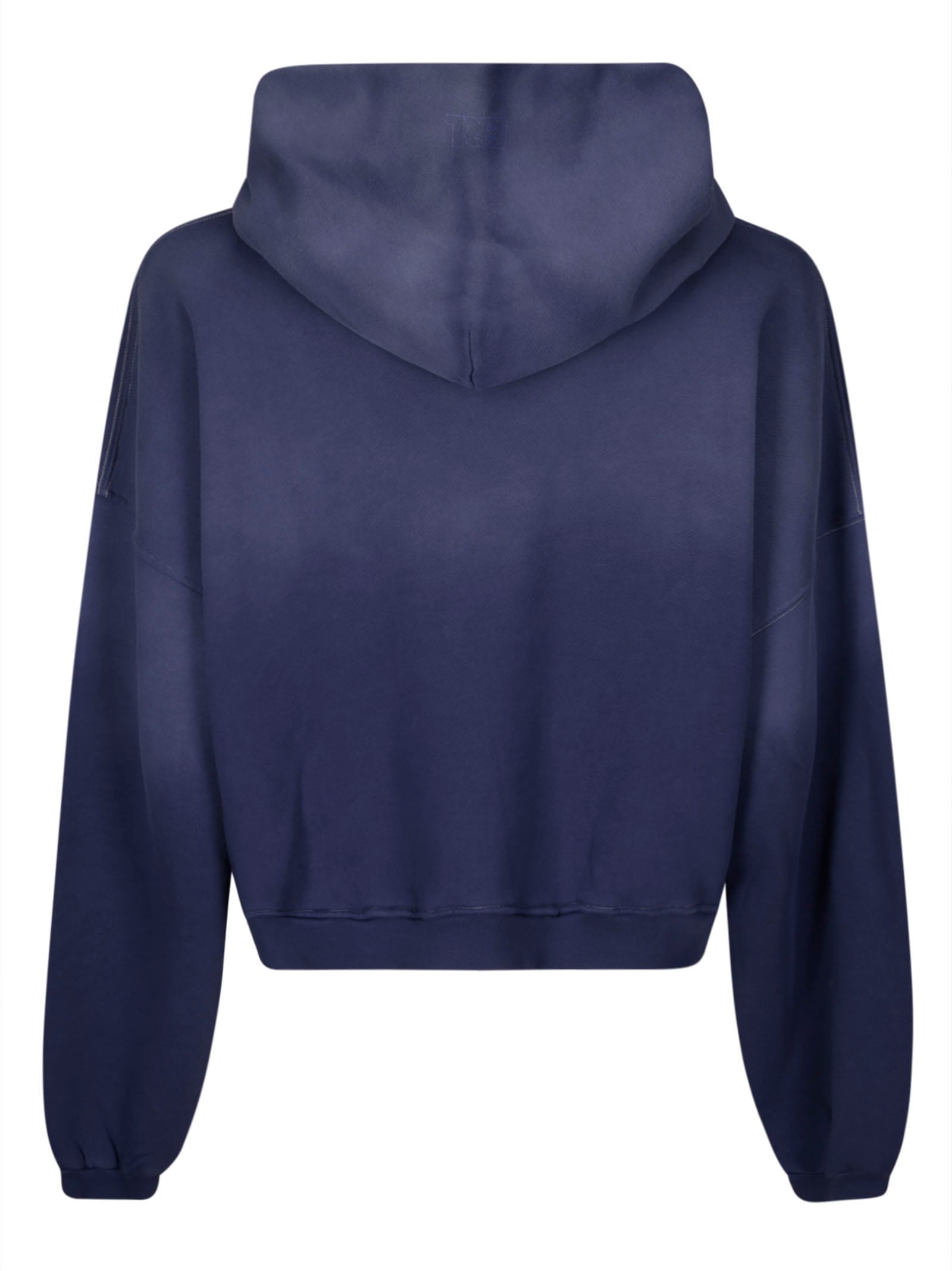 Shop Erl Unisex California Hoodie Knit In Navy