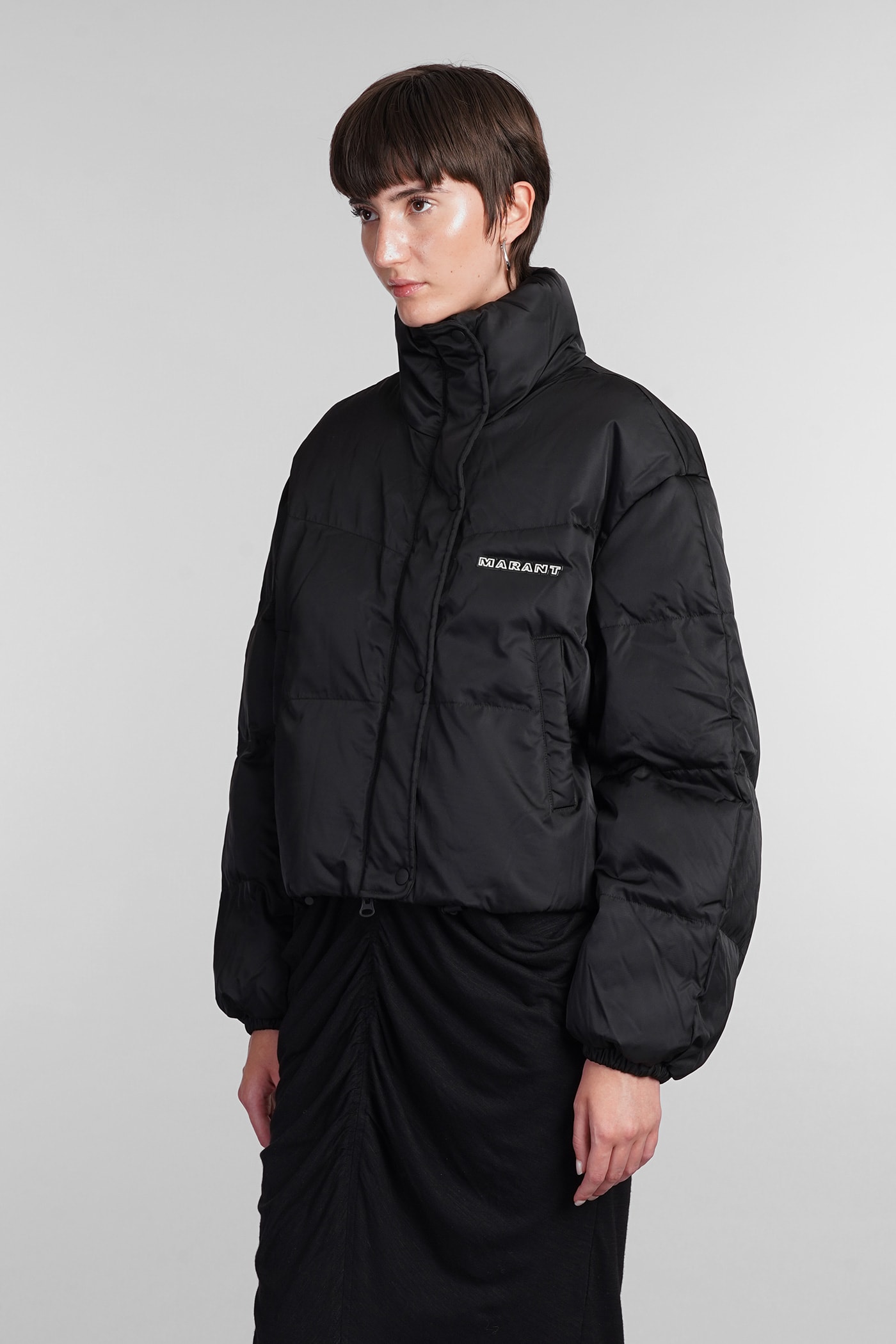 Shop Marant Etoile Telia Puffer In Black Polyamide